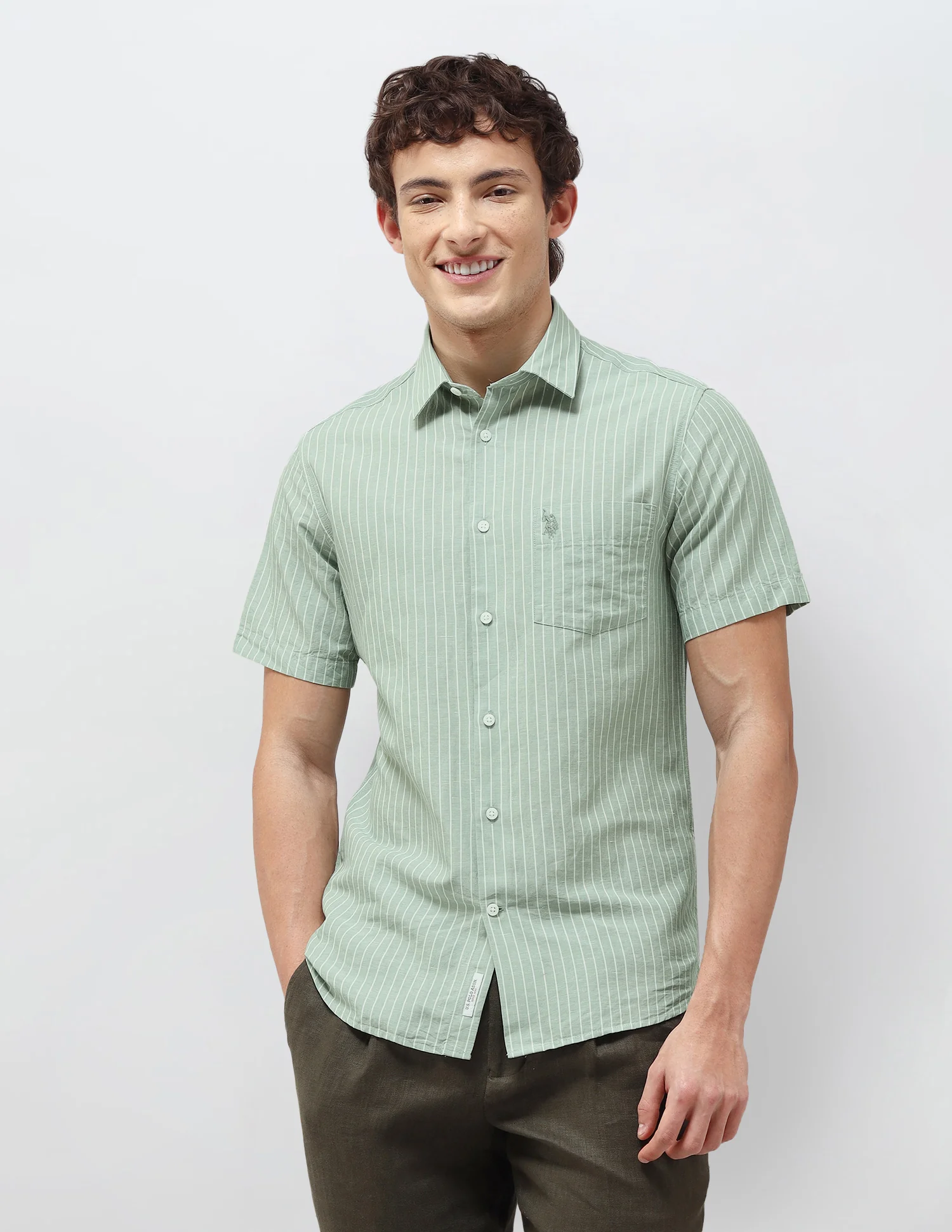 Vertical Striped Regular Fit Shirt - Image 6