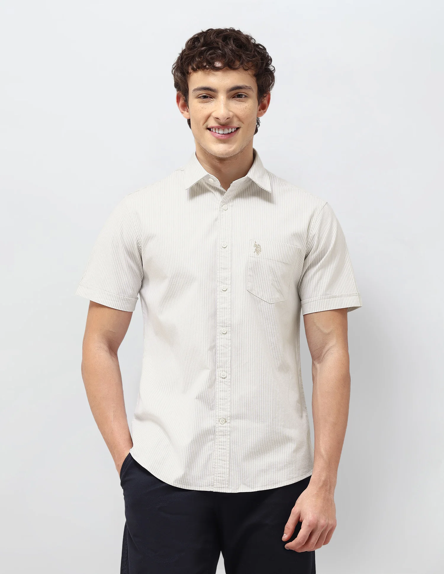Vertical Striped Regular Fit Shirt - Image 6
