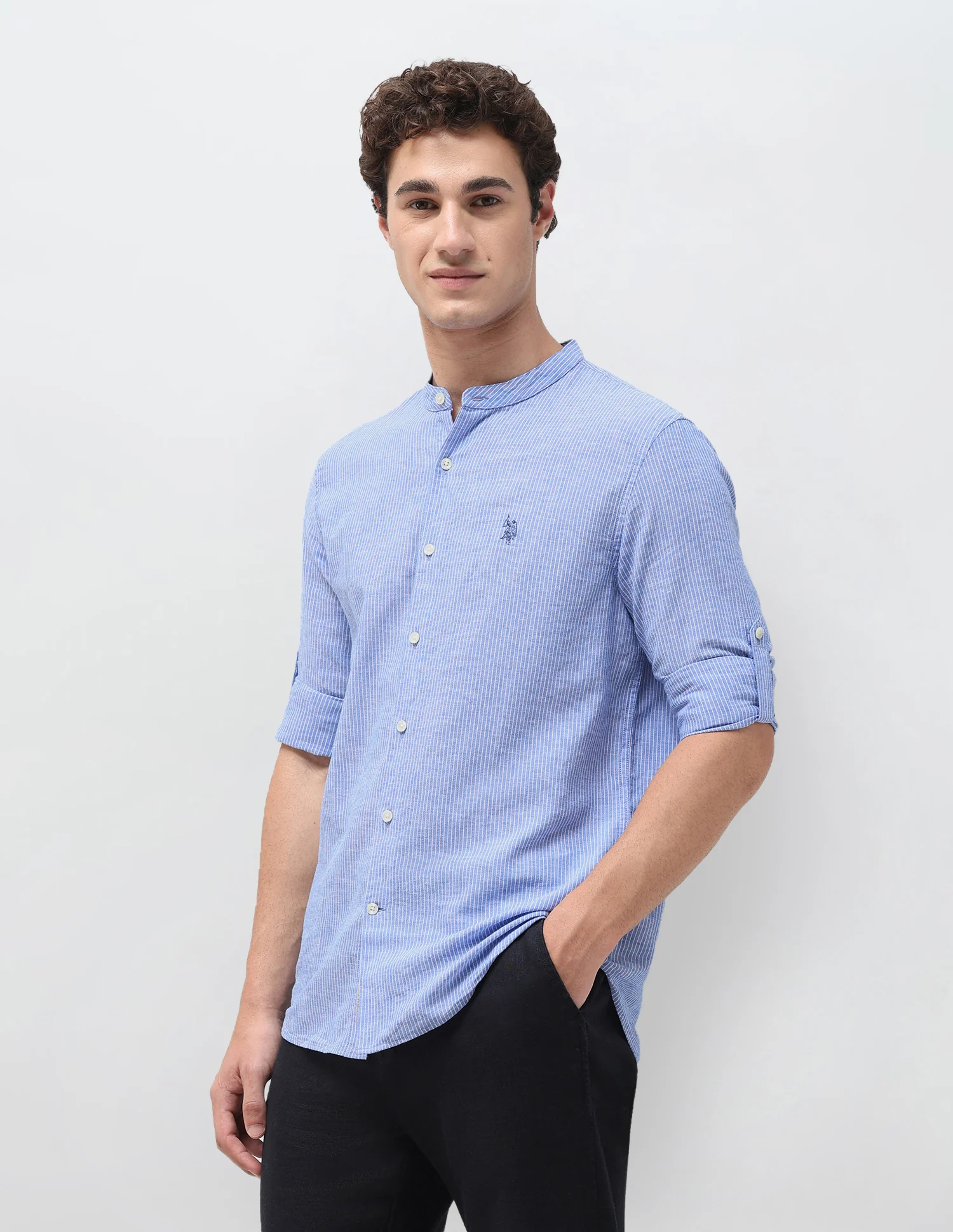 Vertical Striped Regular Fit Shirt - Image 4