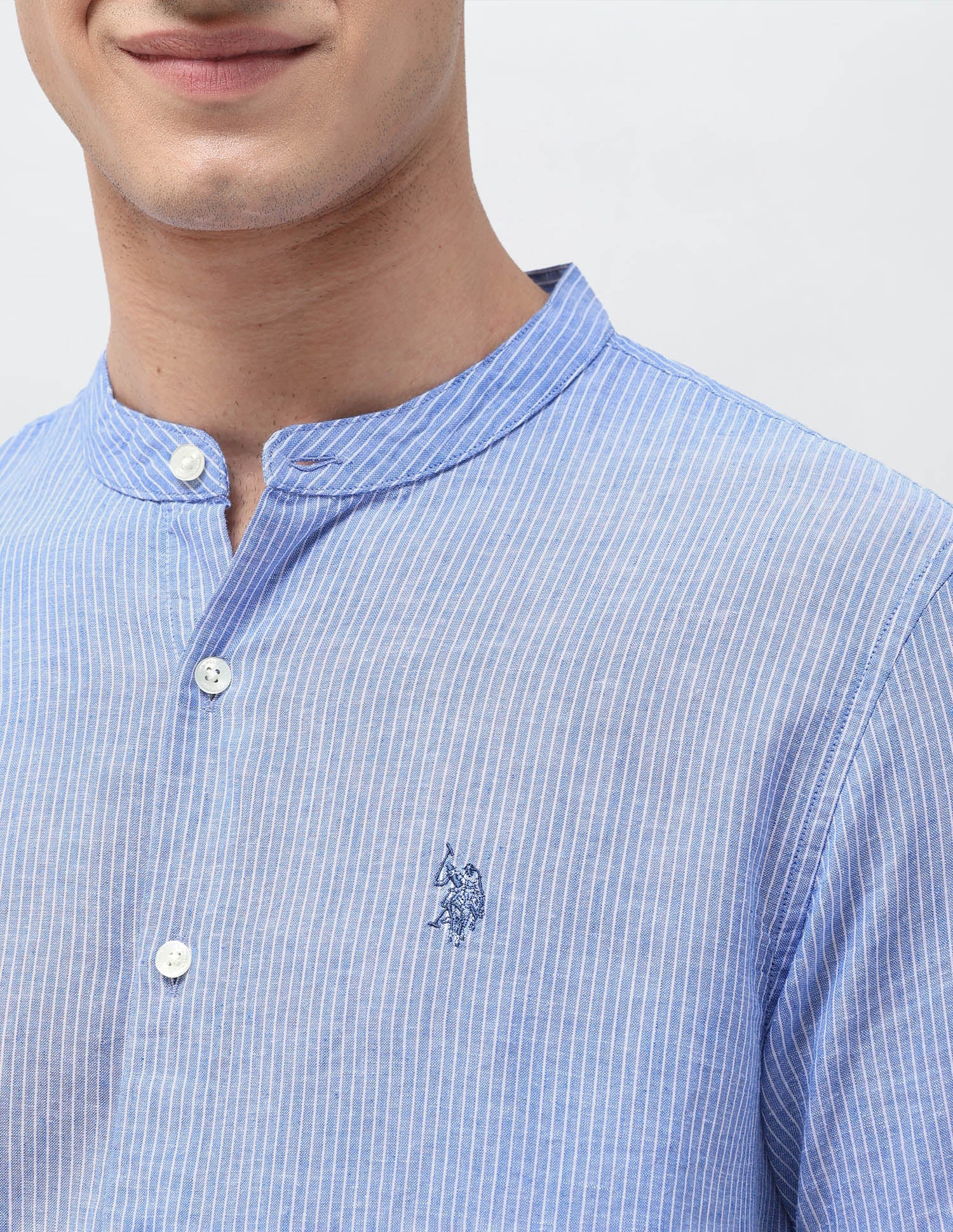 Vertical Striped Regular Fit Shirt - Image 7
