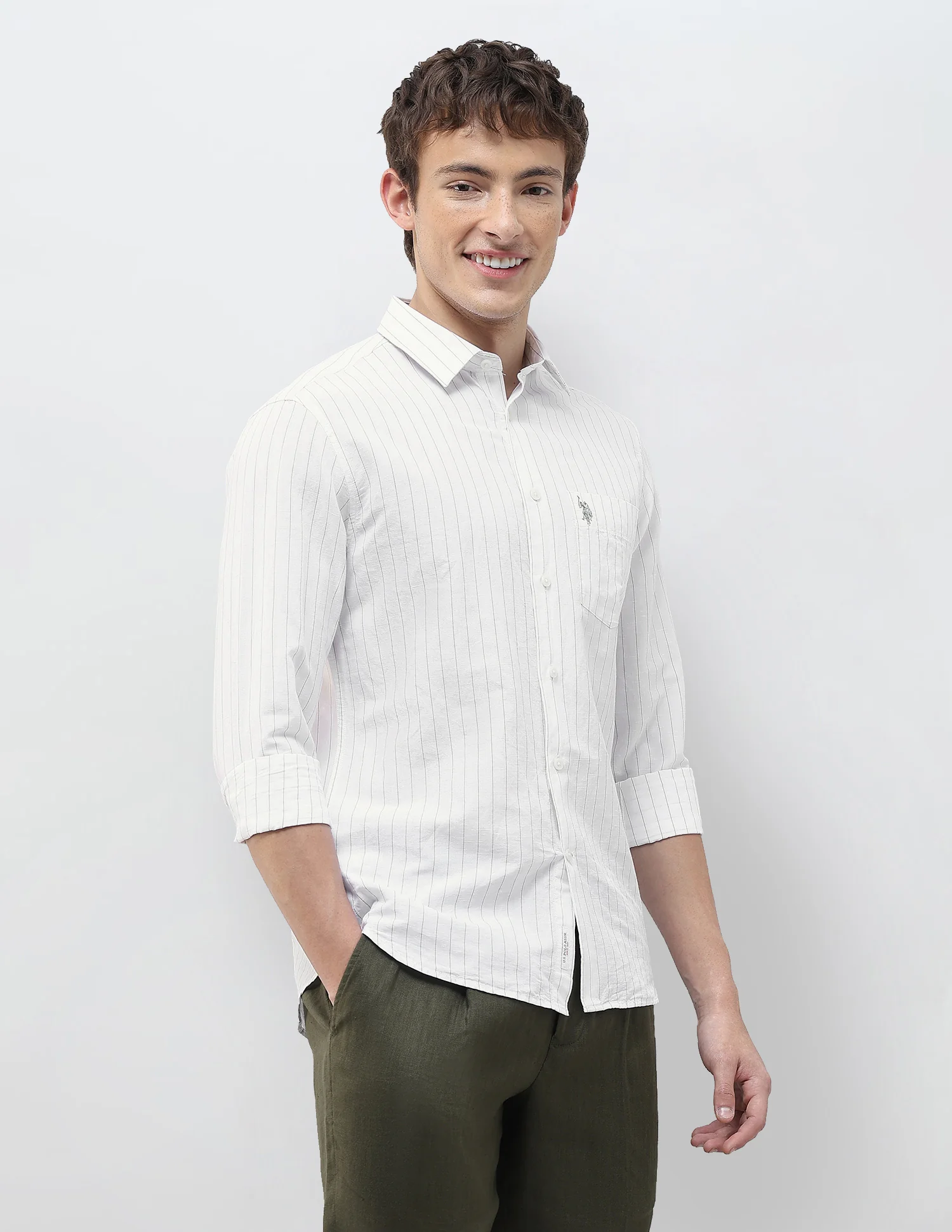 Vertical Striped Regular Fit Shirt - Image 4