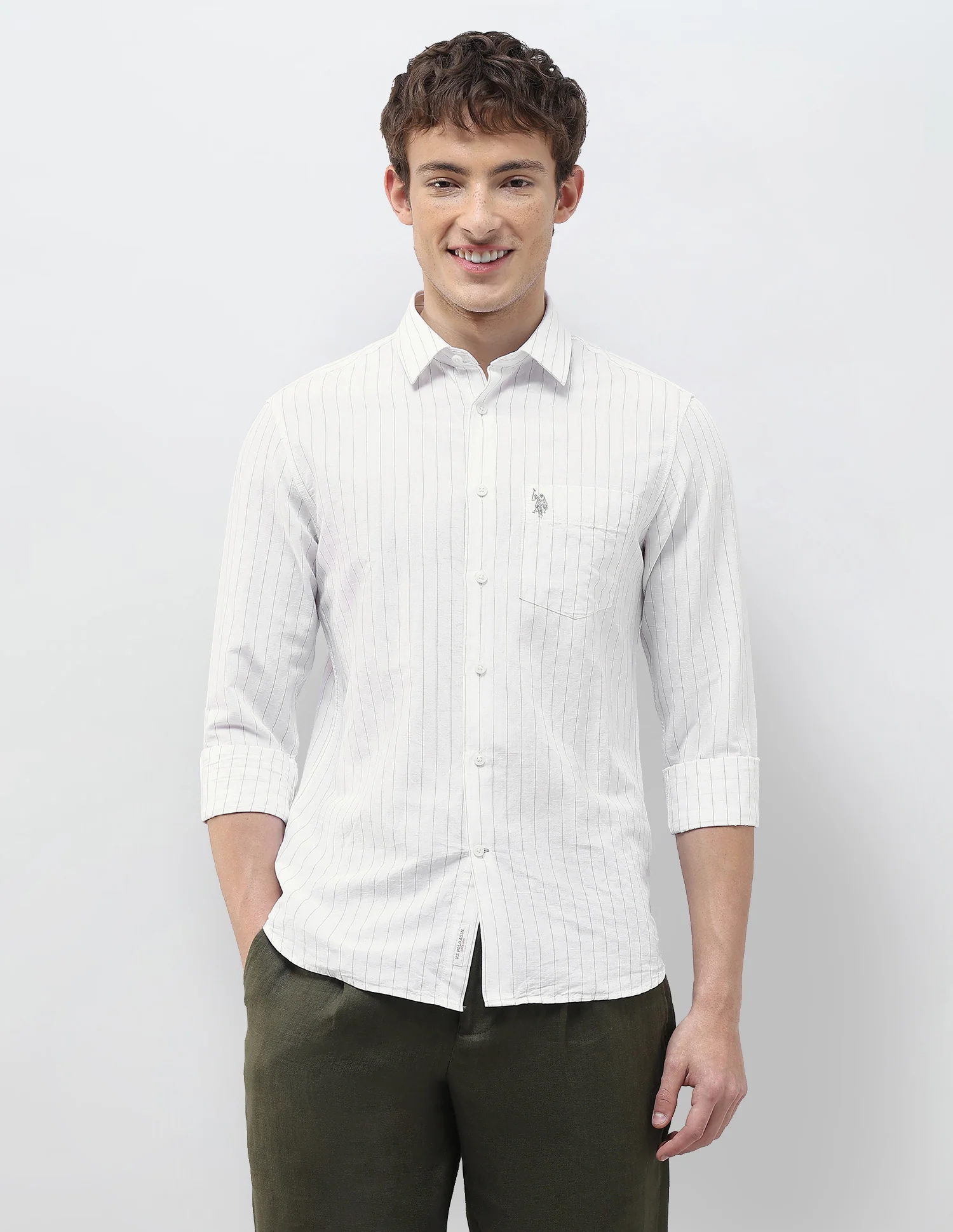 Vertical Striped Regular Fit Shirt - Image 6