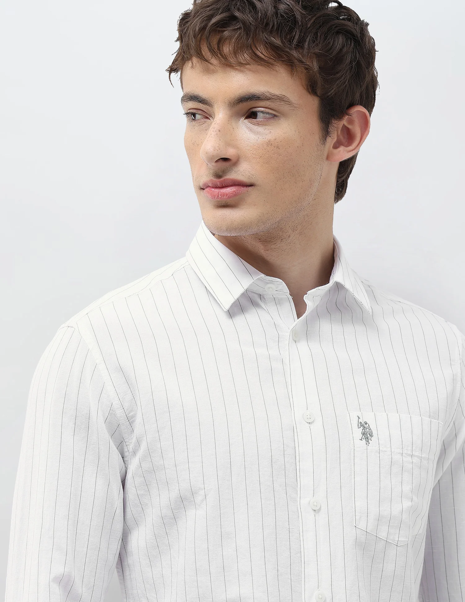 Vertical Striped Regular Fit Shirt - Image 7