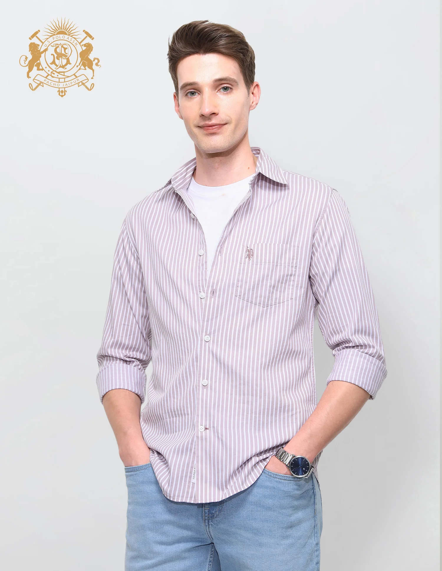 Vertical Striped Regular Fit Shirt