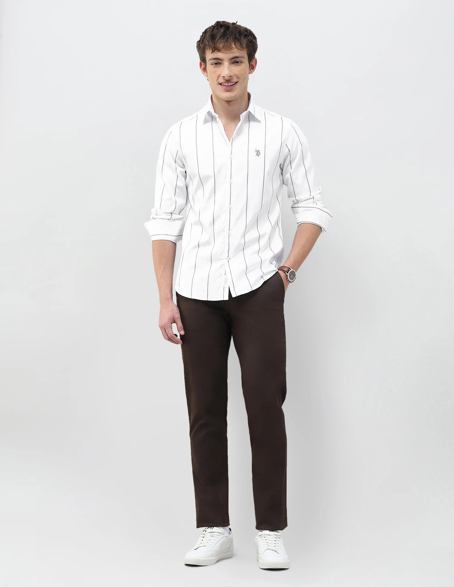 Vertical Striped Regular Fit Shirt - Image 3