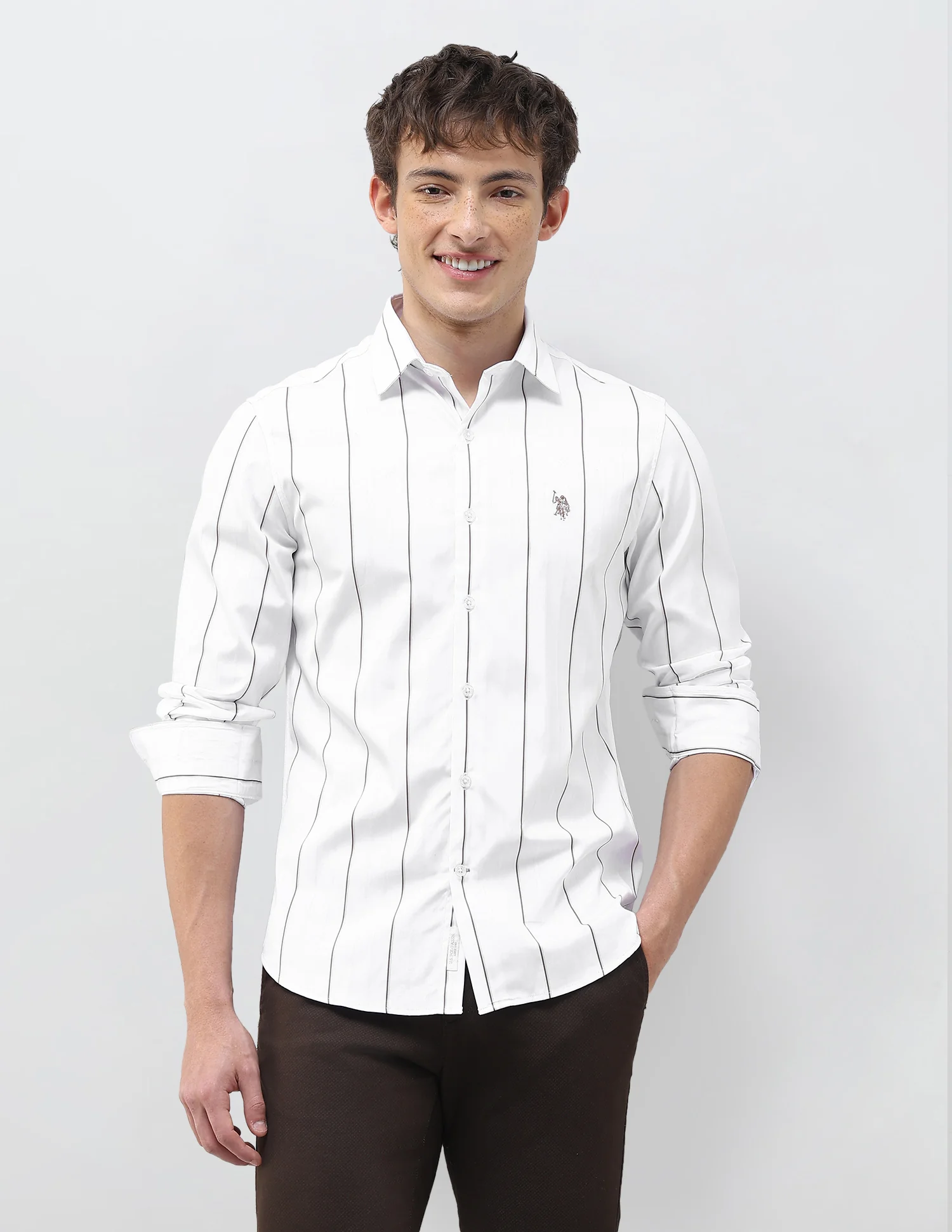 Vertical Striped Regular Fit Shirt - Image 4