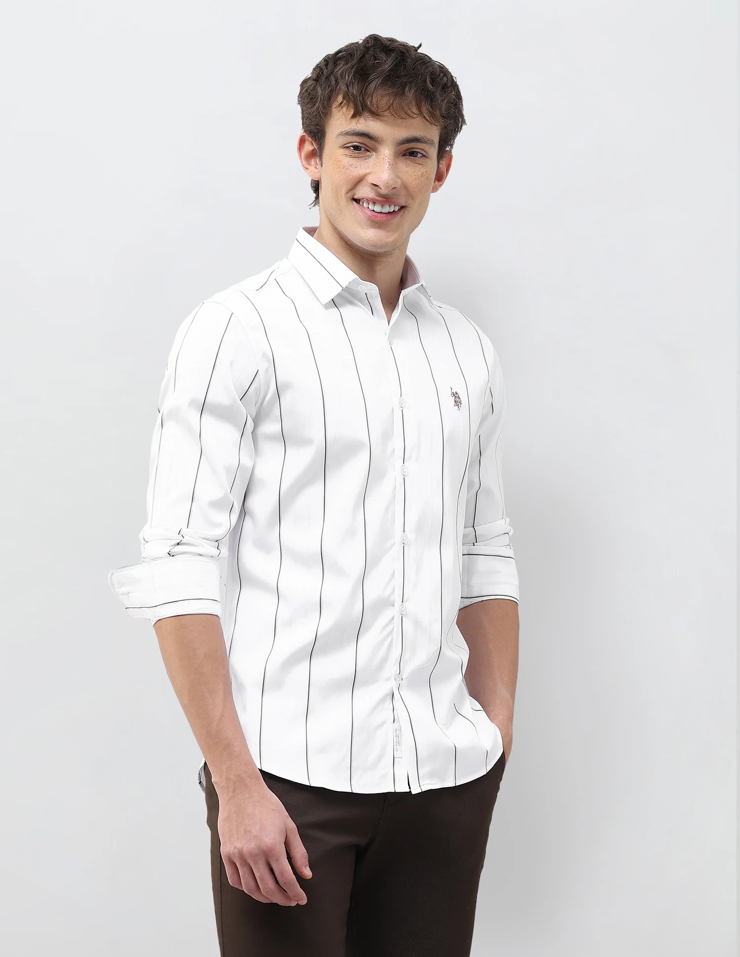 Vertical Striped Regular Fit Shirt - Image 6