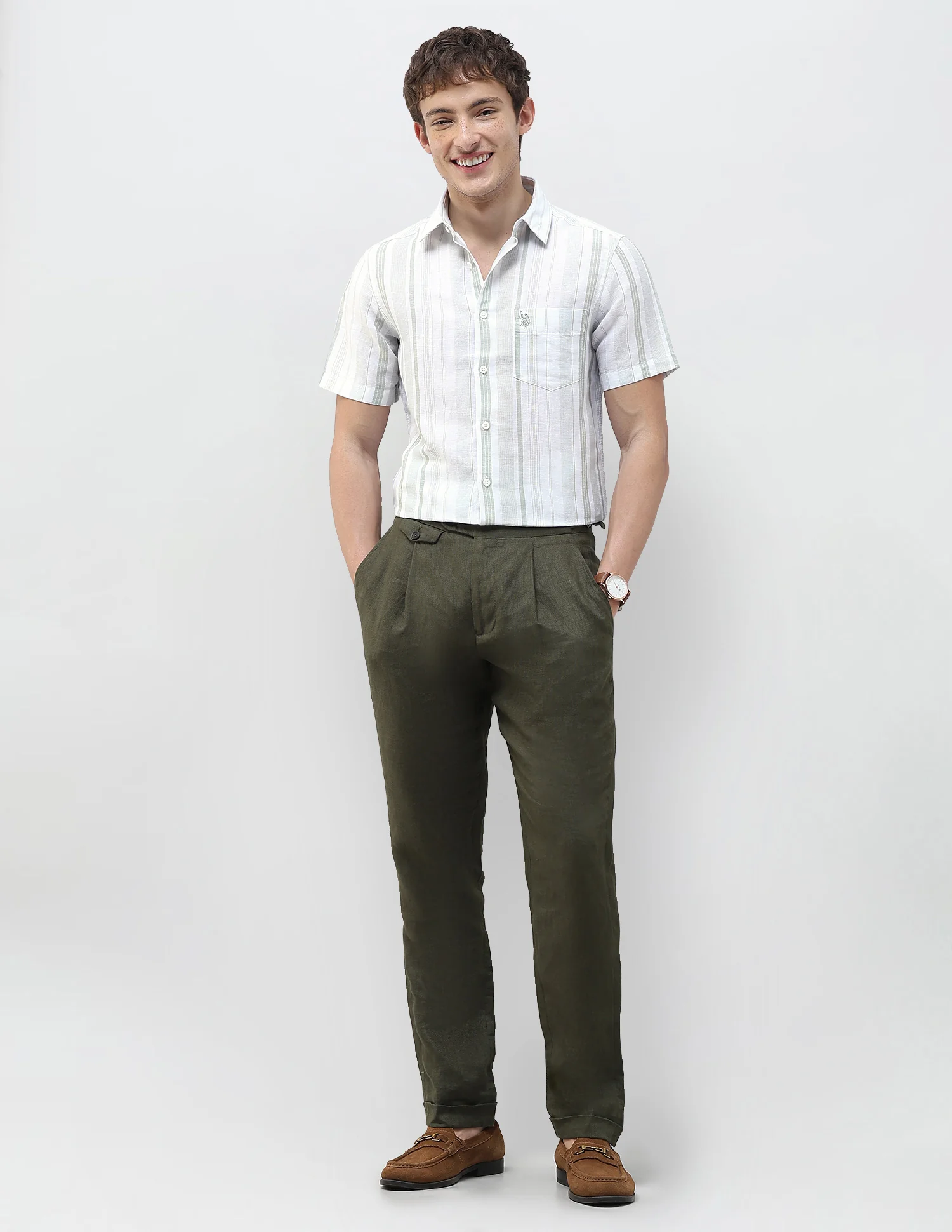 Vertical Striped Regular Fit Shirt - Image 3