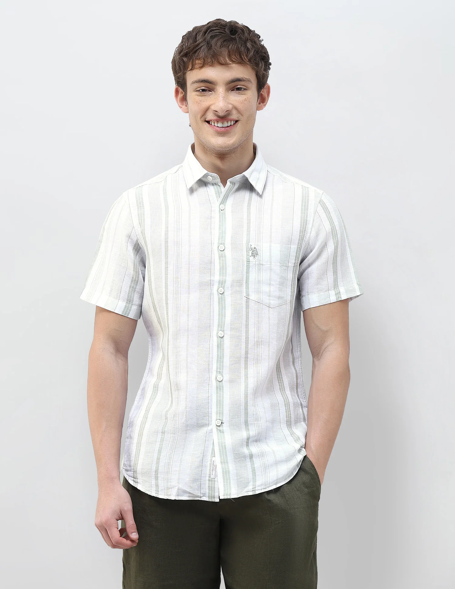 Vertical Striped Regular Fit Shirt - Image 6