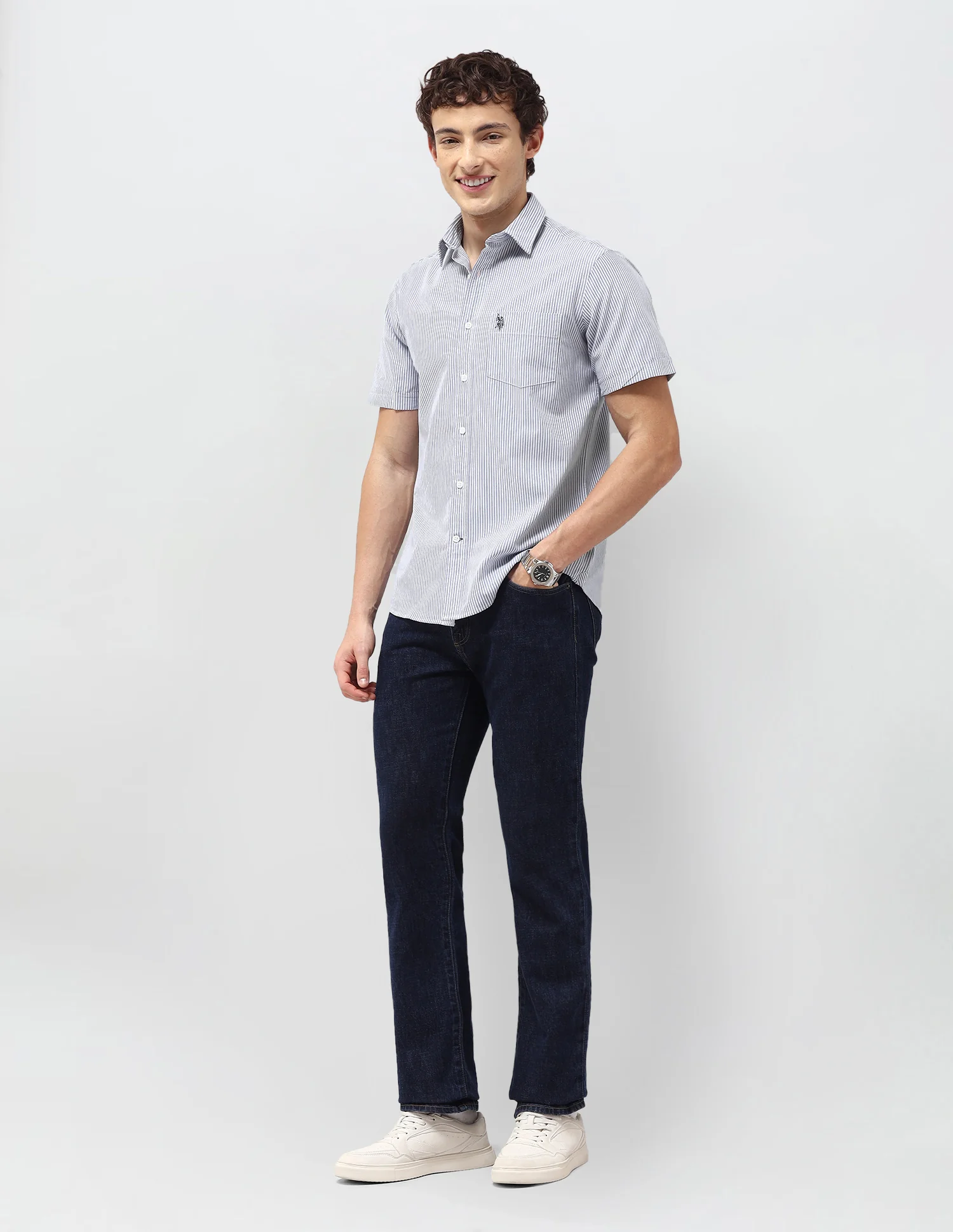 Vertical Striped Regular Fit Shirt - Image 3