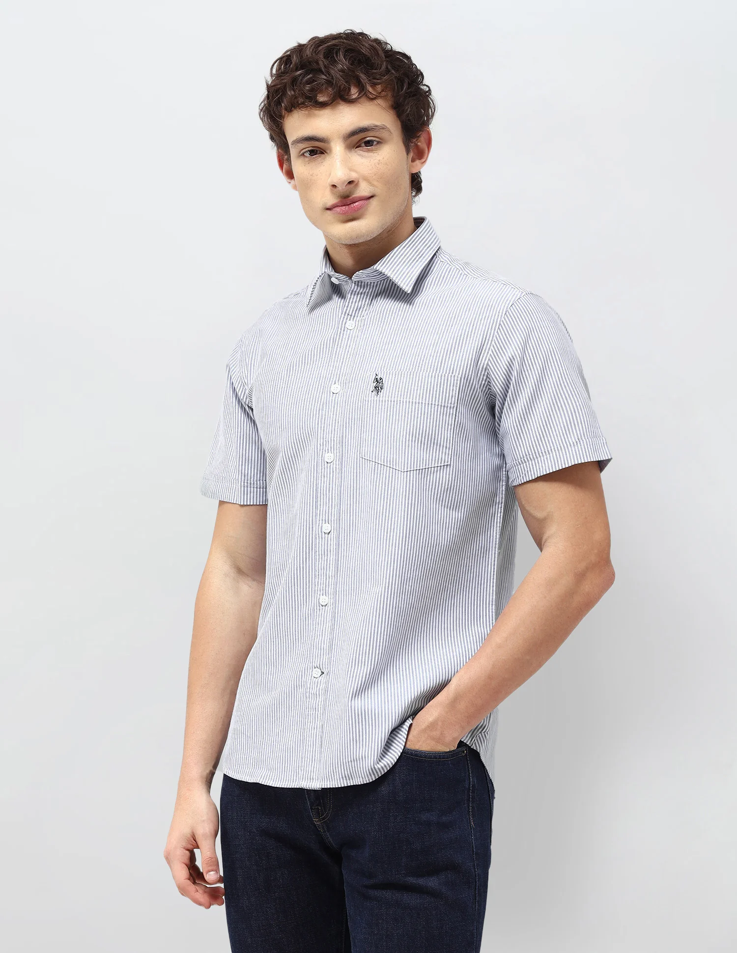 Vertical Striped Regular Fit Shirt - Image 4