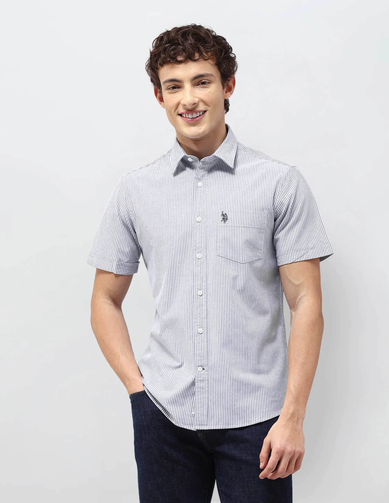 Vertical Striped Regular Fit Shirt - Image 6