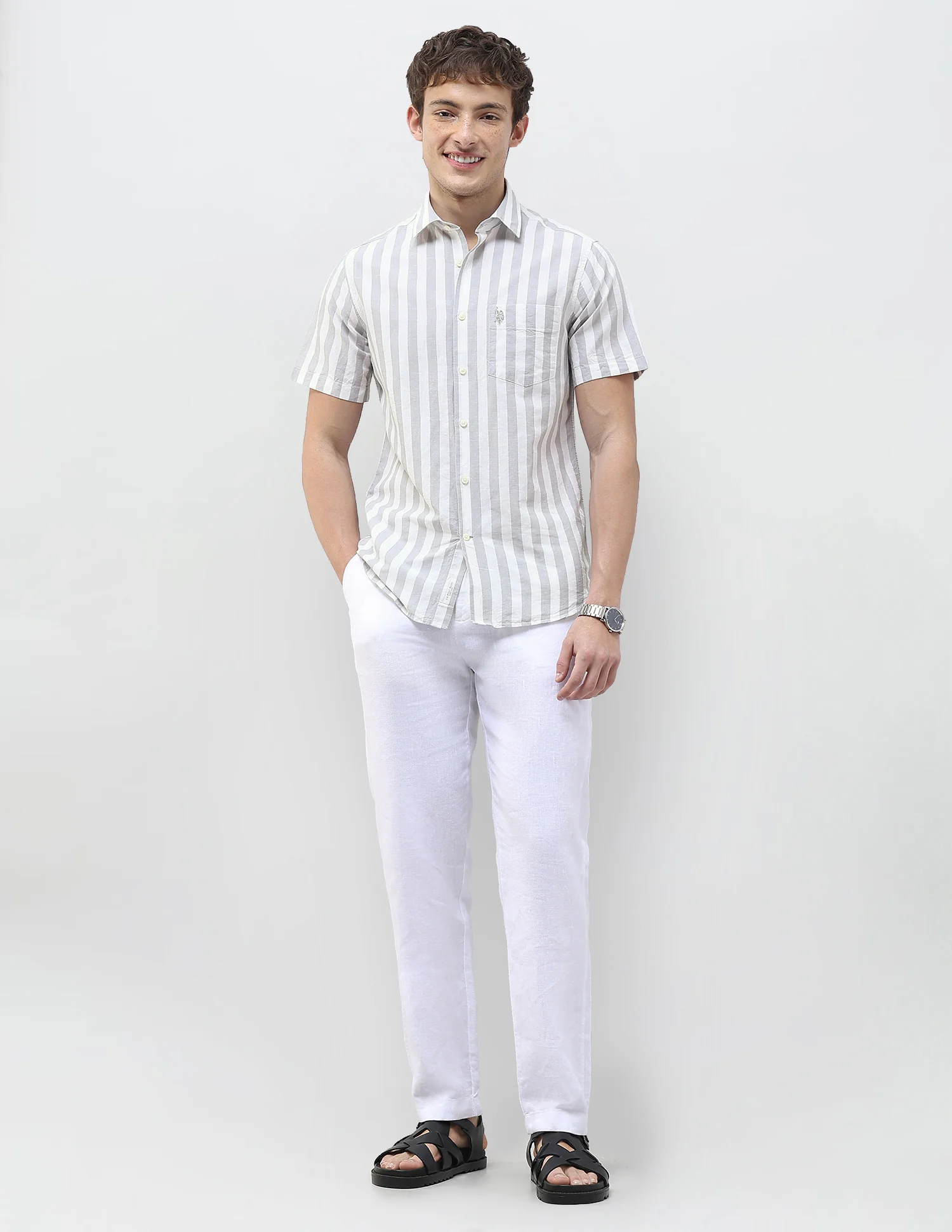 Vertical Striped Regular Fit Shirt - Image 3