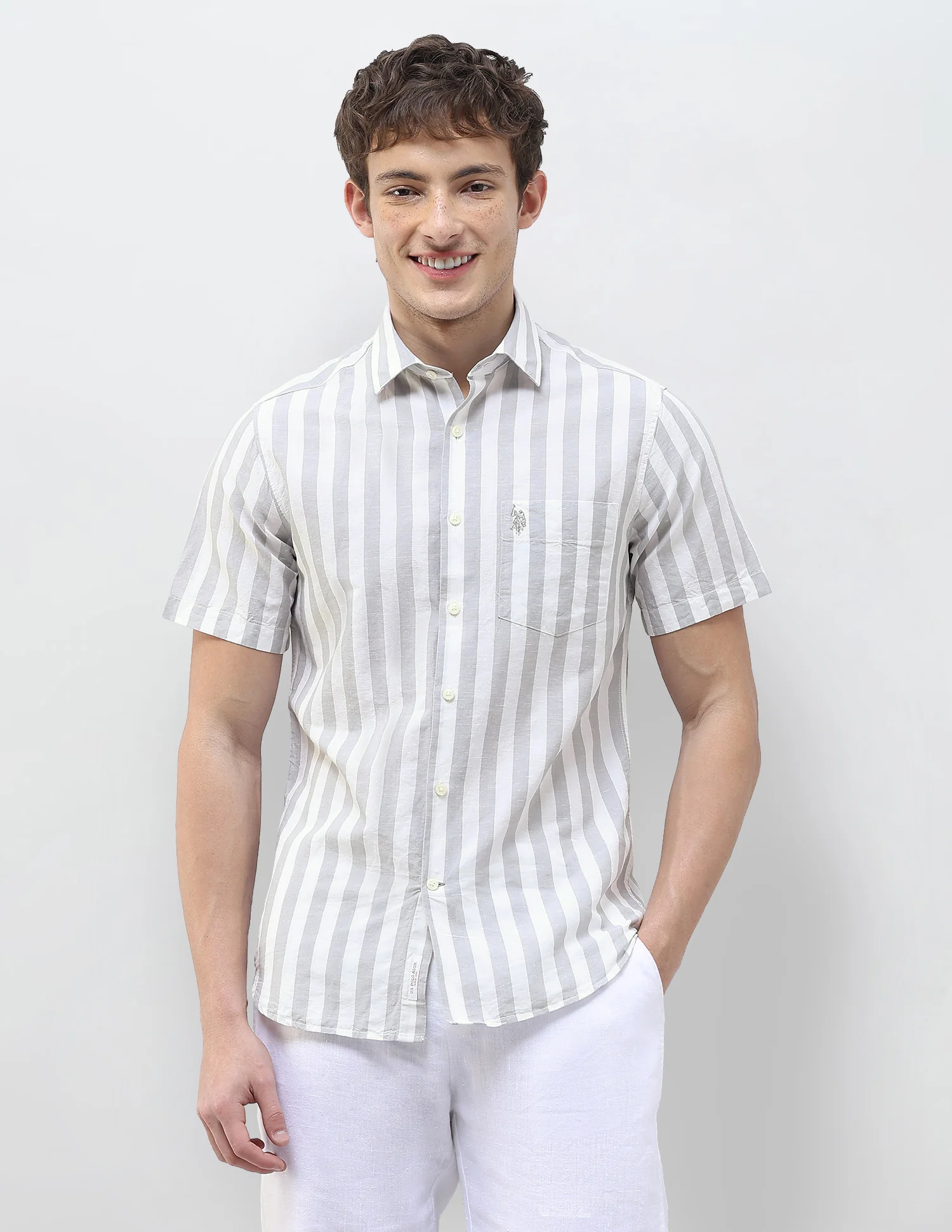 Vertical Striped Regular Fit Shirt - Image 6
