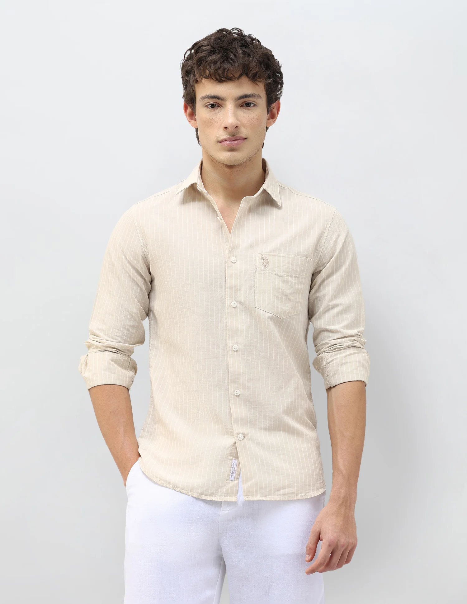 Vertical Striped Regular Fit Shirt - Image 6