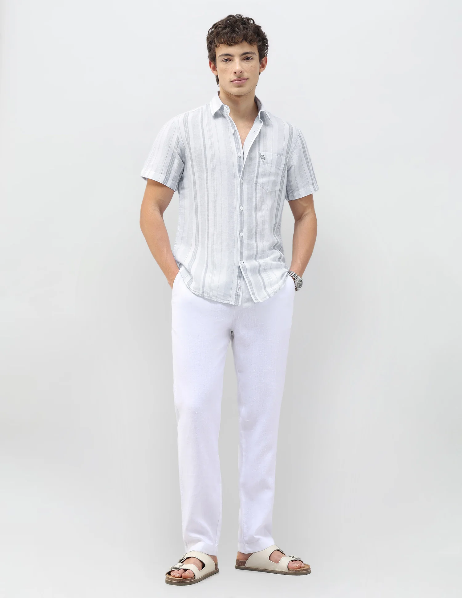 Vertical Striped Regular Fit Shirt - Image 3