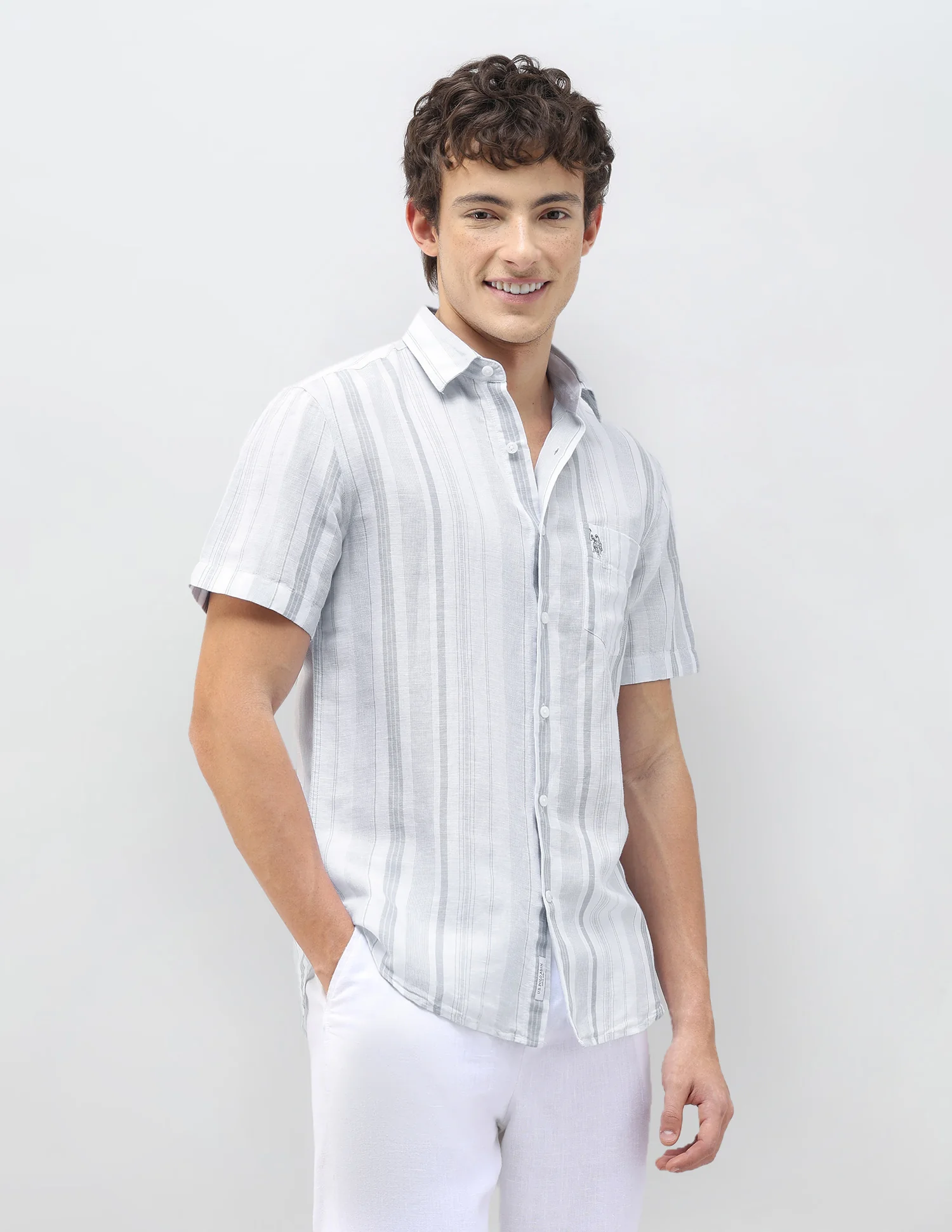 Vertical Striped Regular Fit Shirt - Image 4