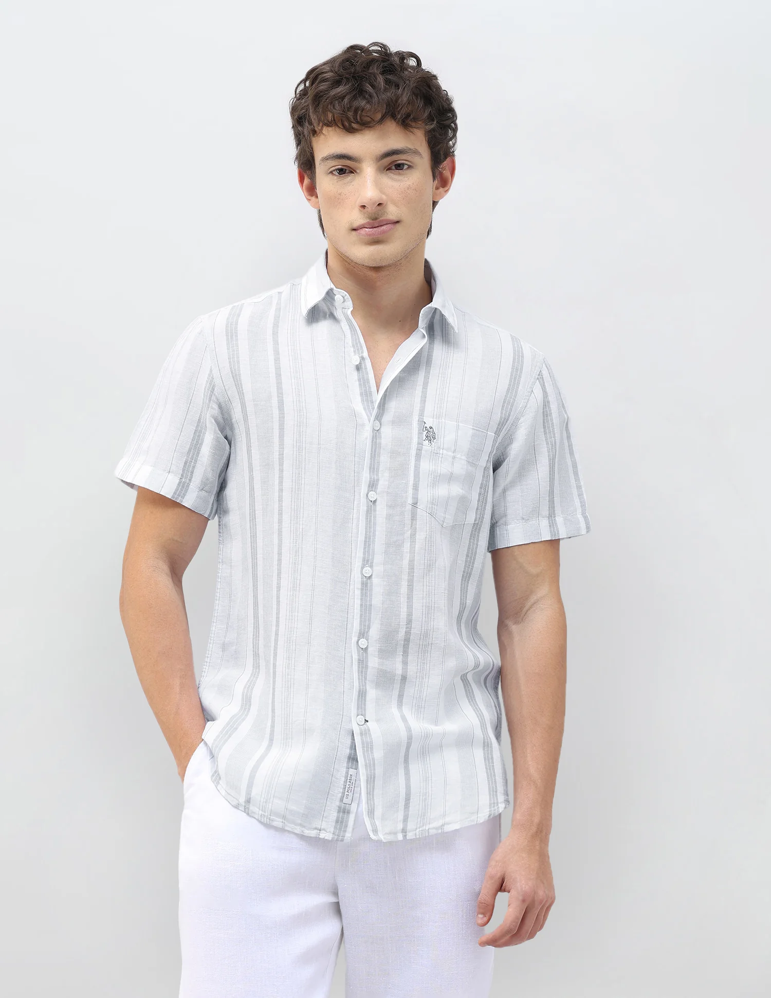 Vertical Striped Regular Fit Shirt - Image 6