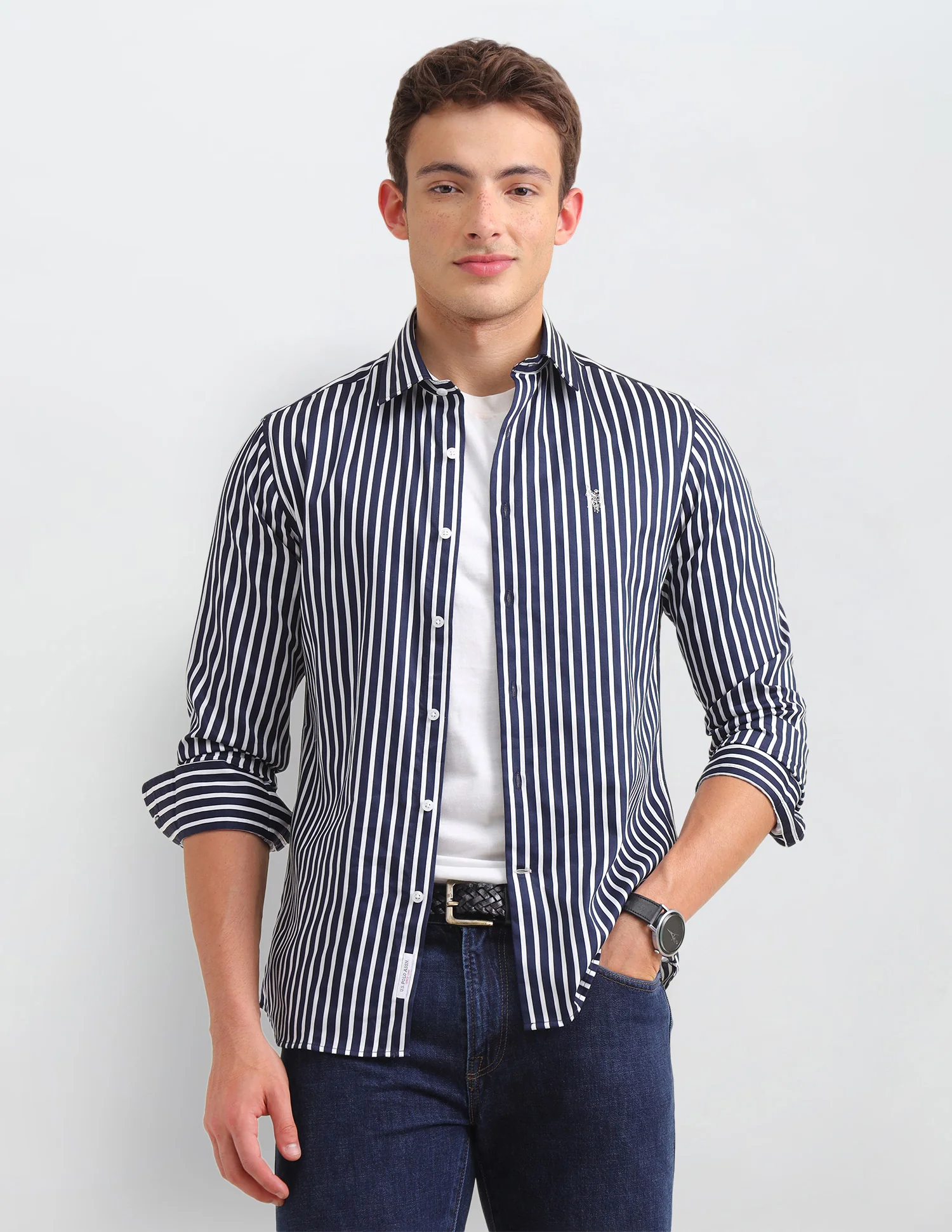 Vertical Striped Regular Fit Shirt