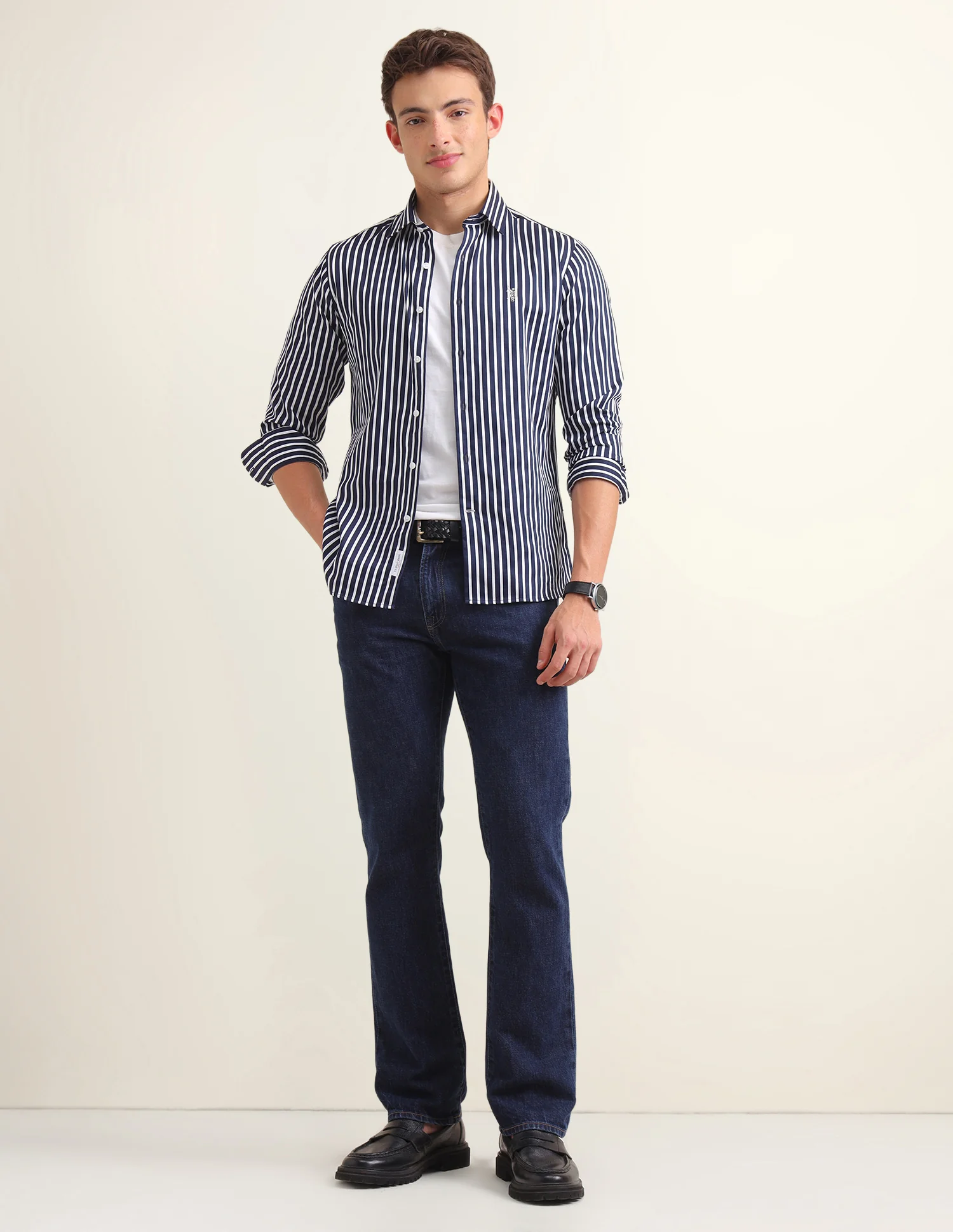 Vertical Striped Regular Fit Shirt - Image 3