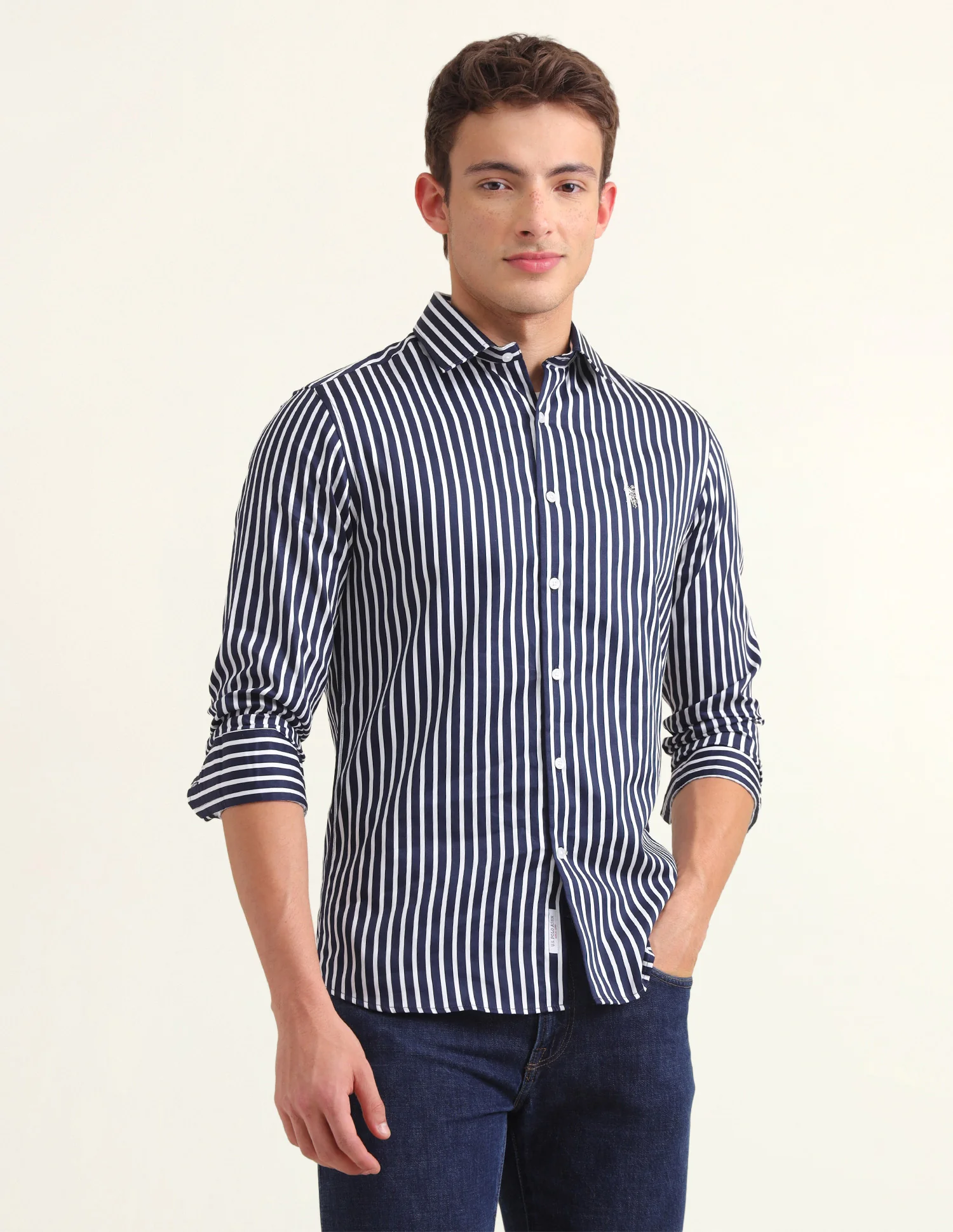 Vertical Striped Regular Fit Shirt - Image 4
