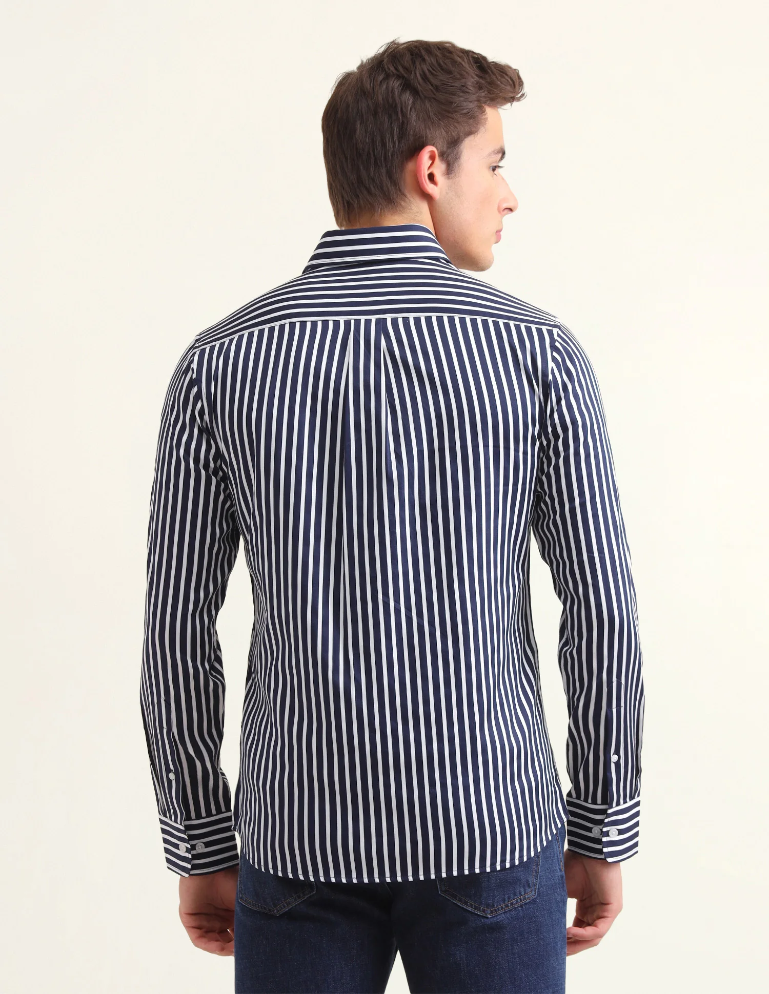 Vertical Striped Regular Fit Shirt - Image 5