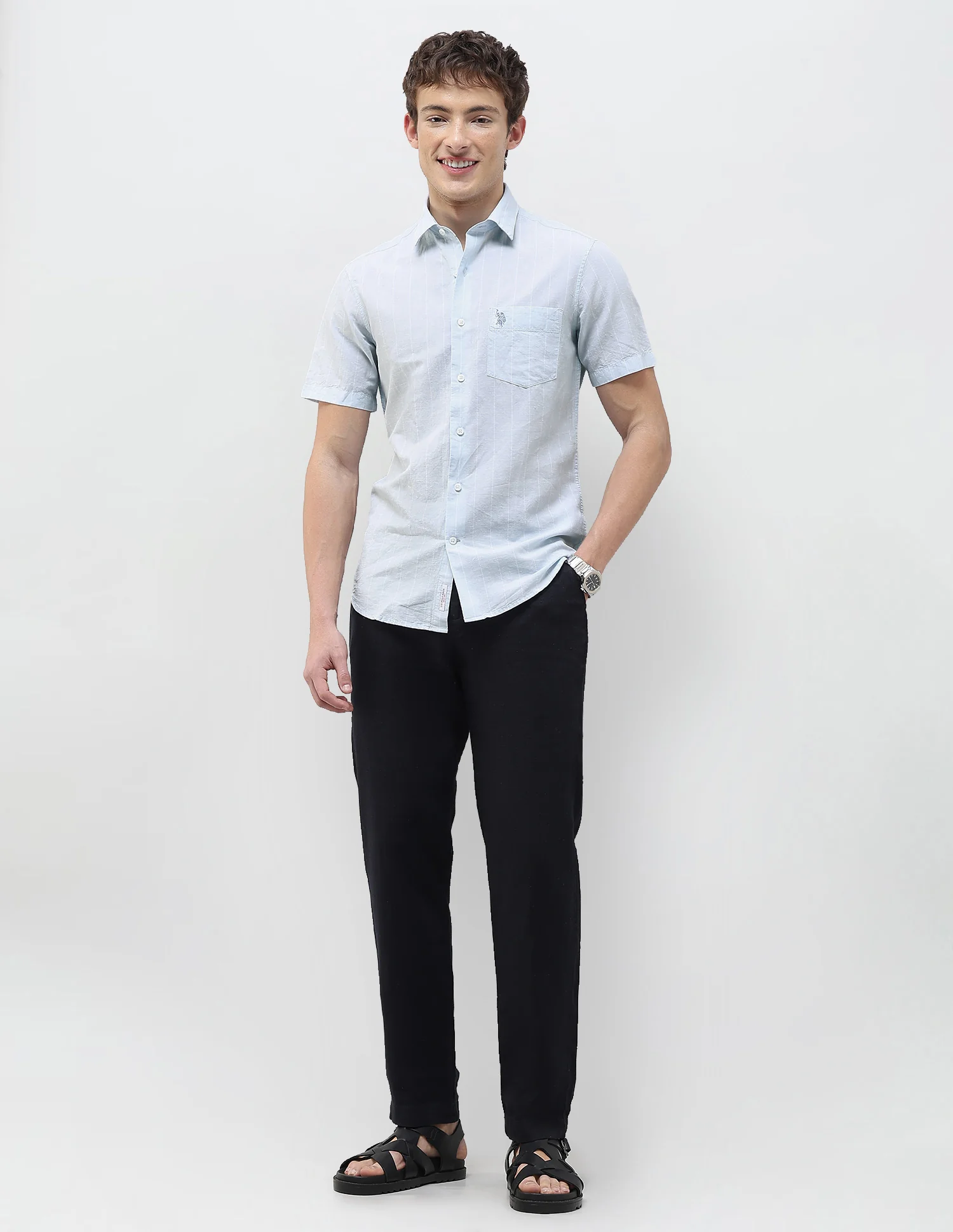 Vertical Striped Regular Fit Shirt - Image 3