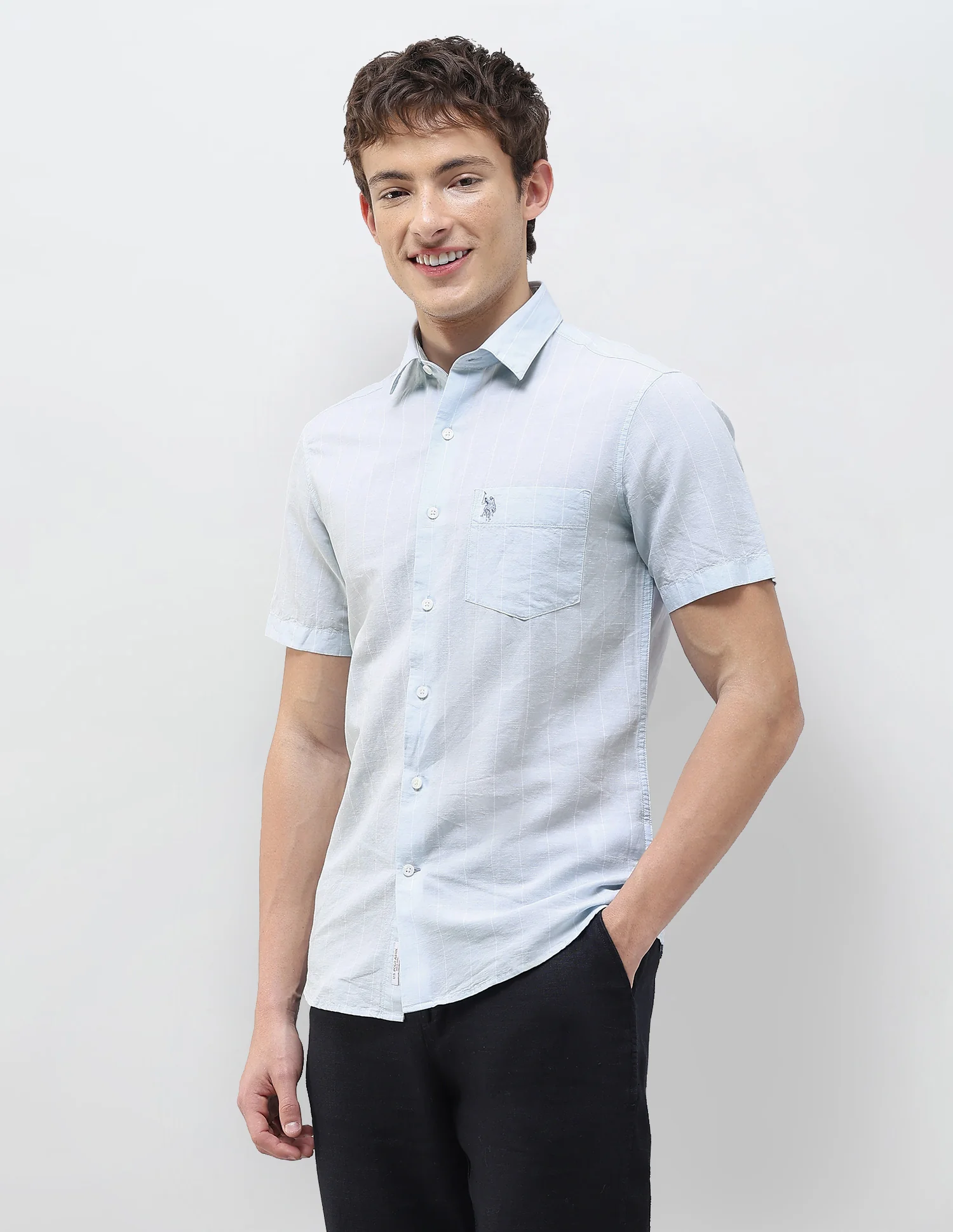 Vertical Striped Regular Fit Shirt - Image 4