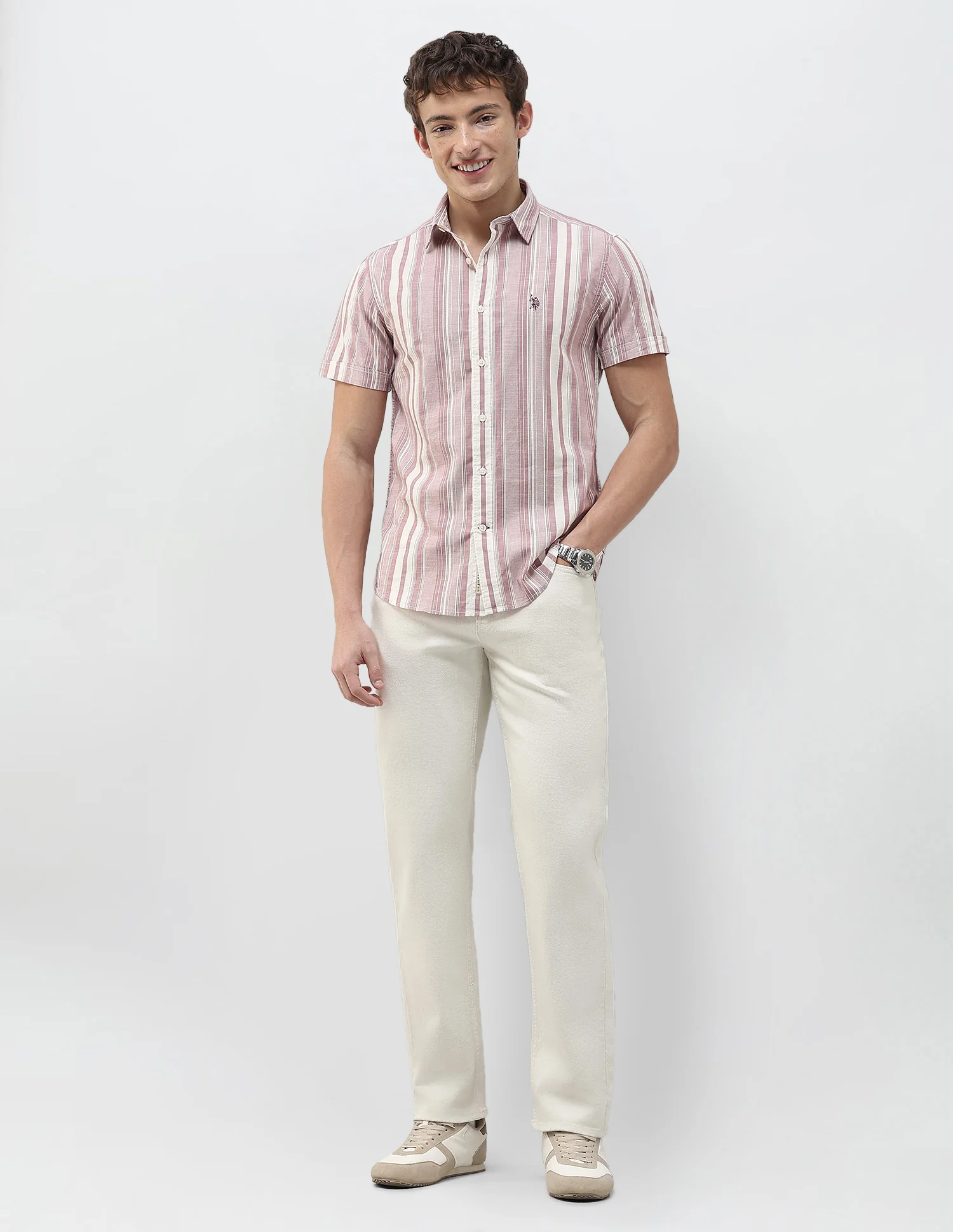 Vertical Striped Regular Fit Shirt - Image 3