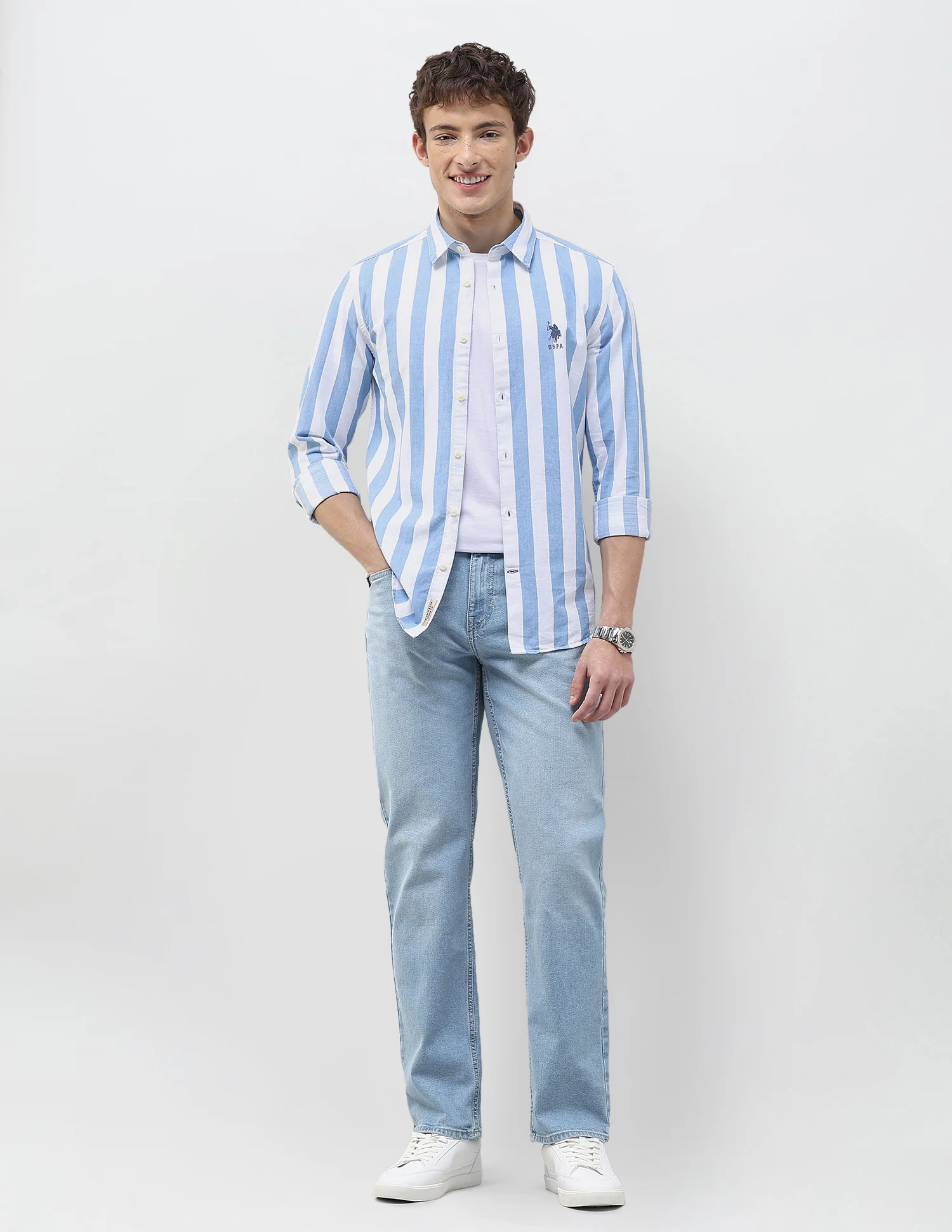 Vertical Striped Regular Fit Shirt - Image 3