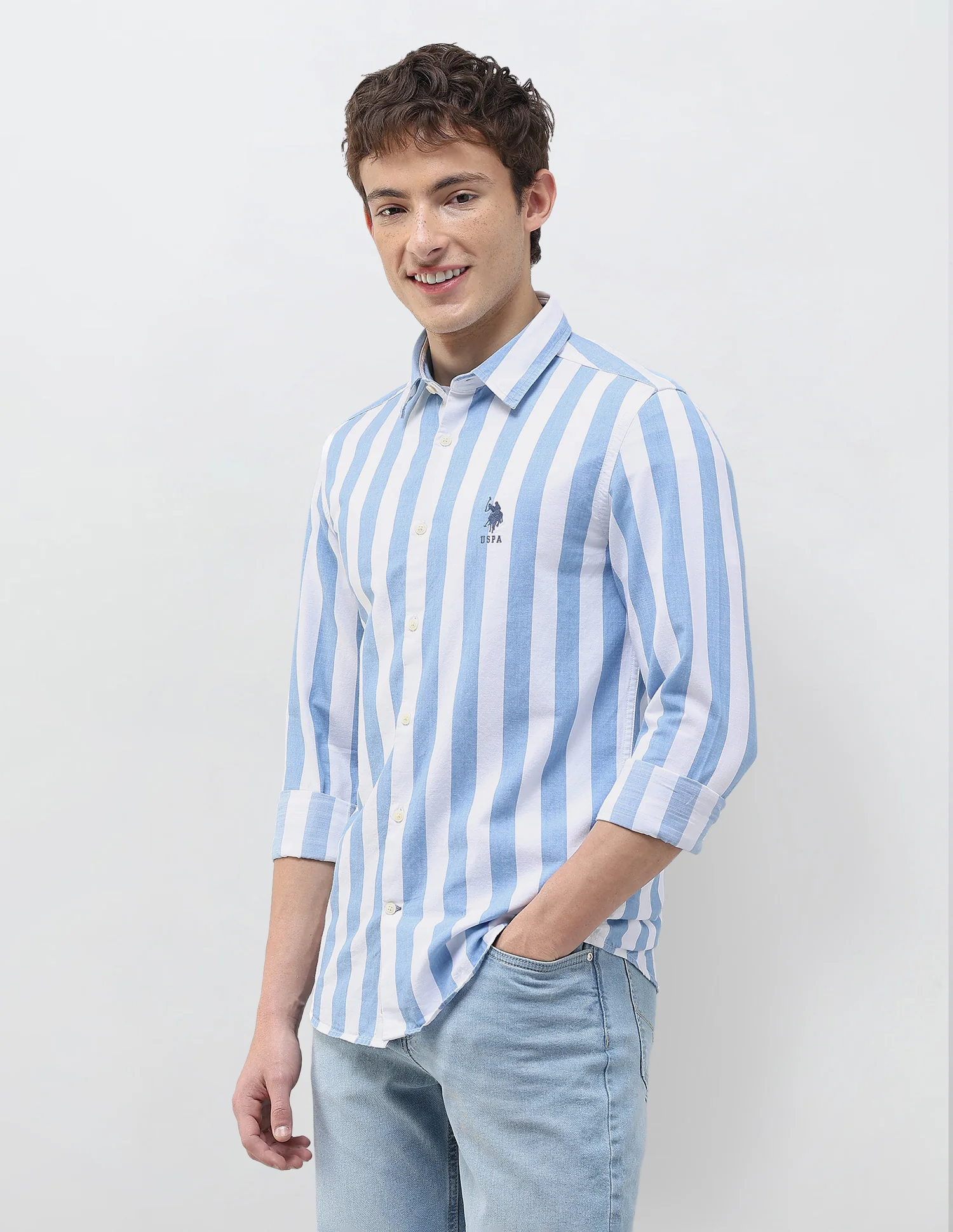 Vertical Striped Regular Fit Shirt - Image 4