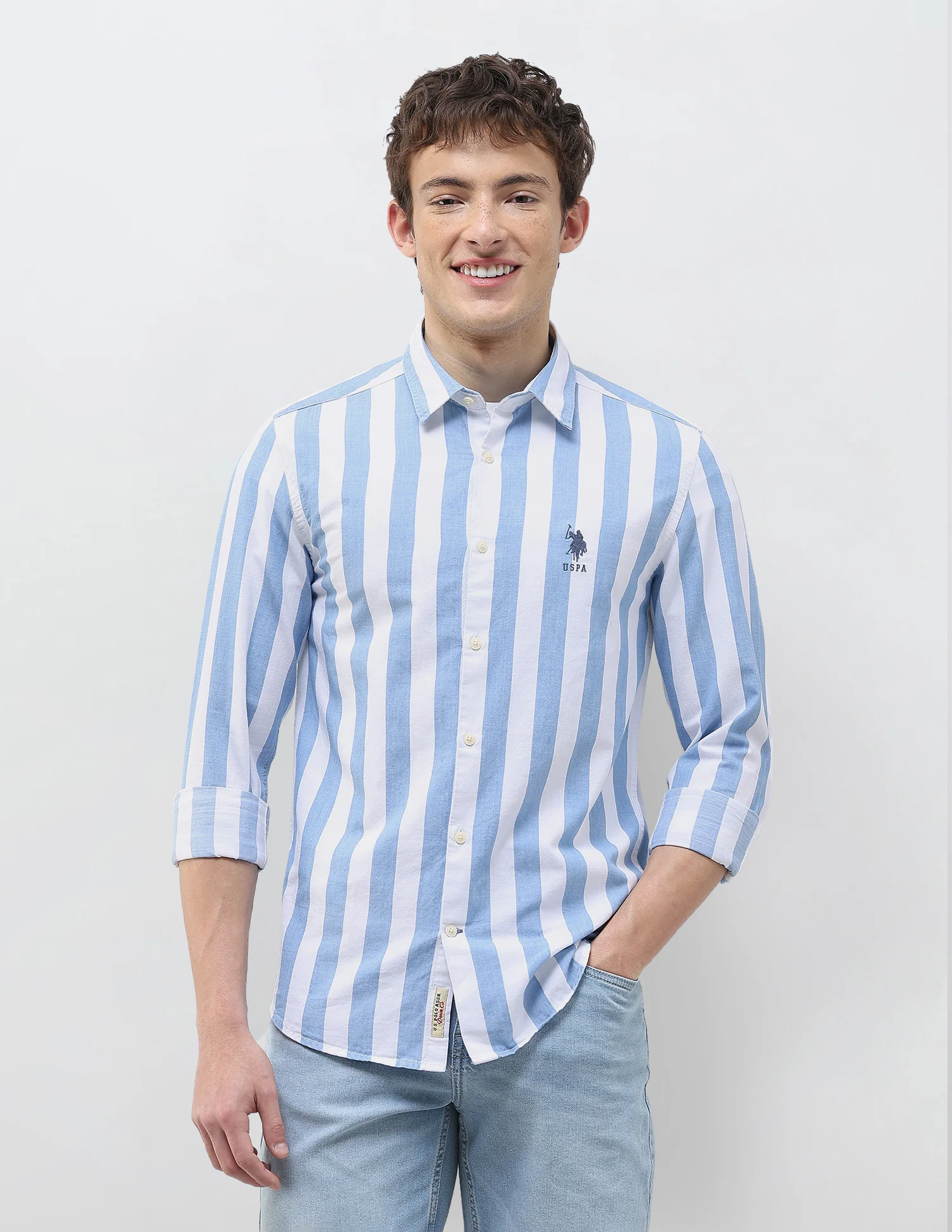 Vertical Striped Regular Fit Shirt - Image 6