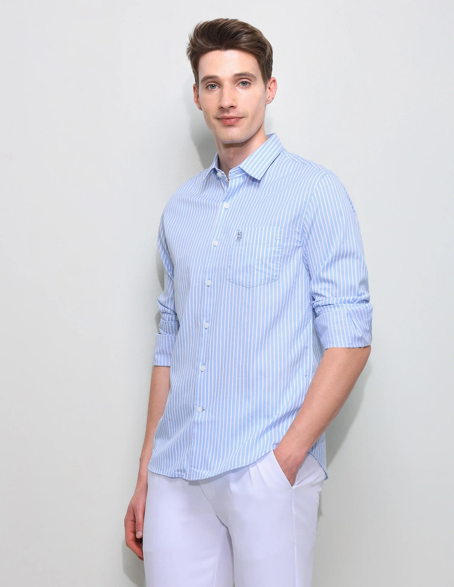 Vertical Striped Regular Fit Shirt - Image 4