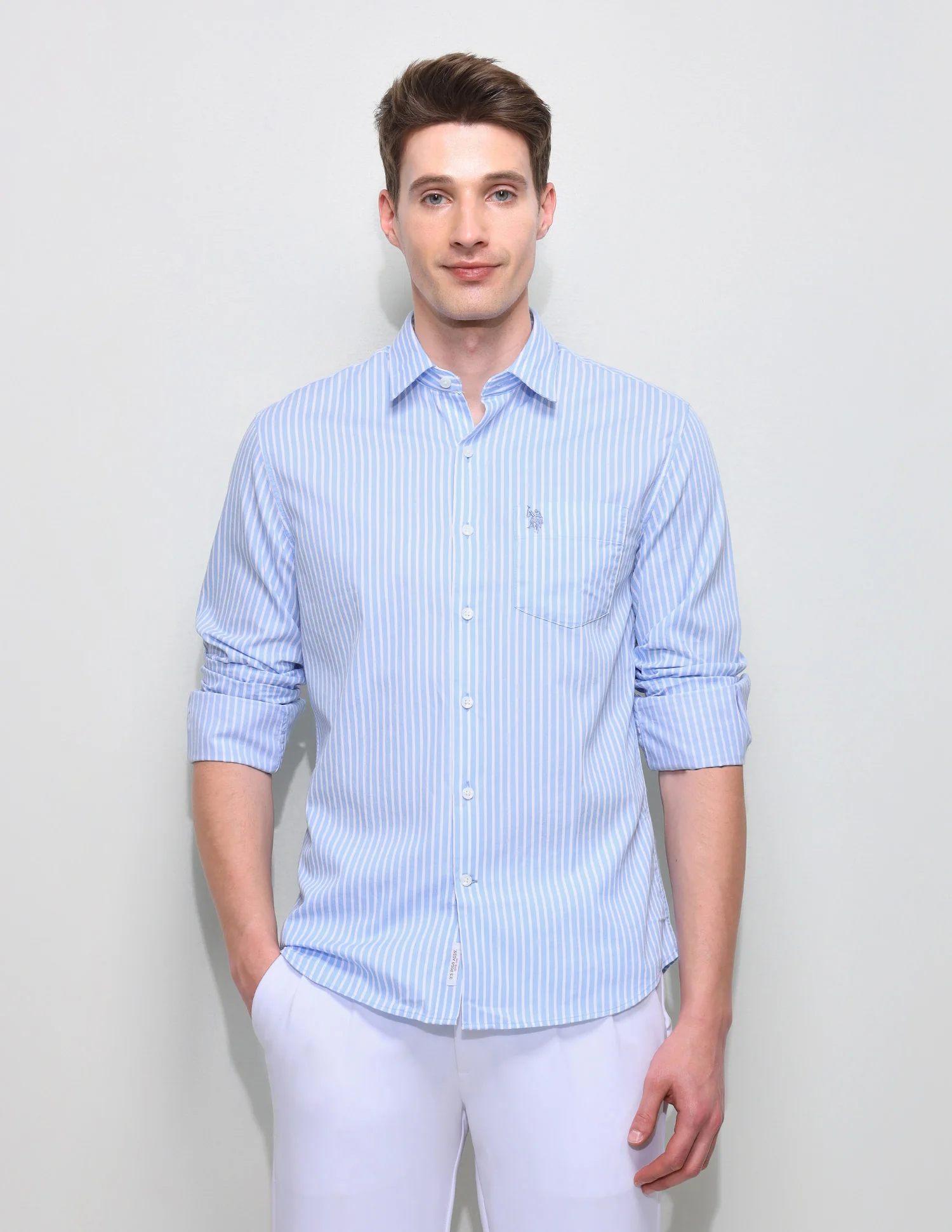 Vertical Striped Regular Fit Shirt - Image 6