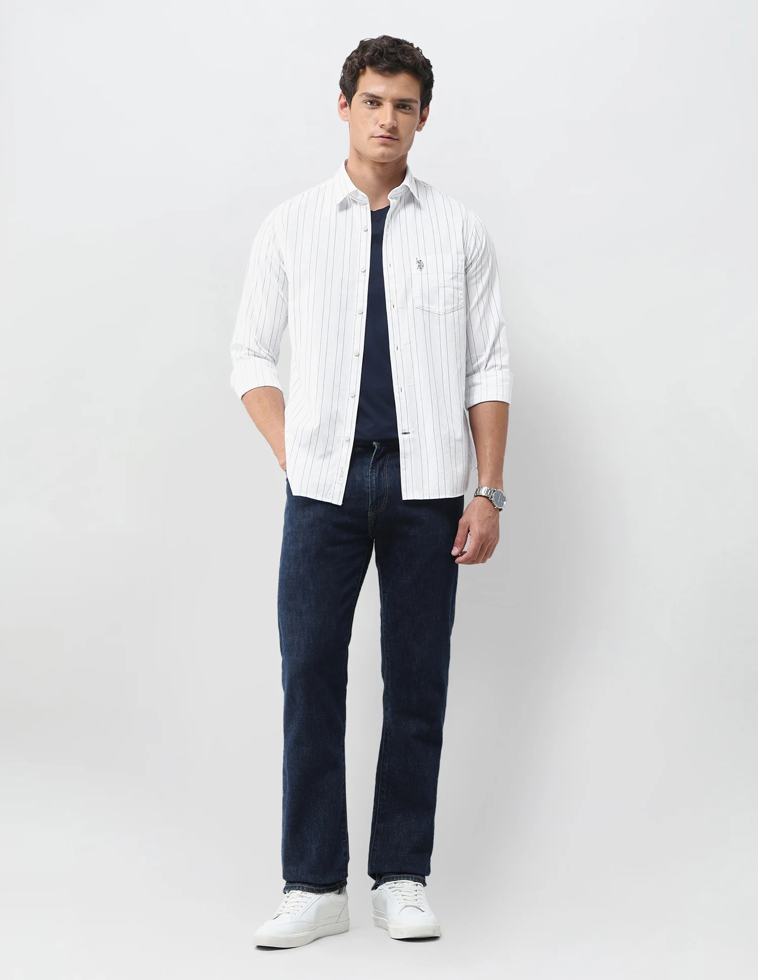 Vertical Striped Regular Fit Shirt - Image 3