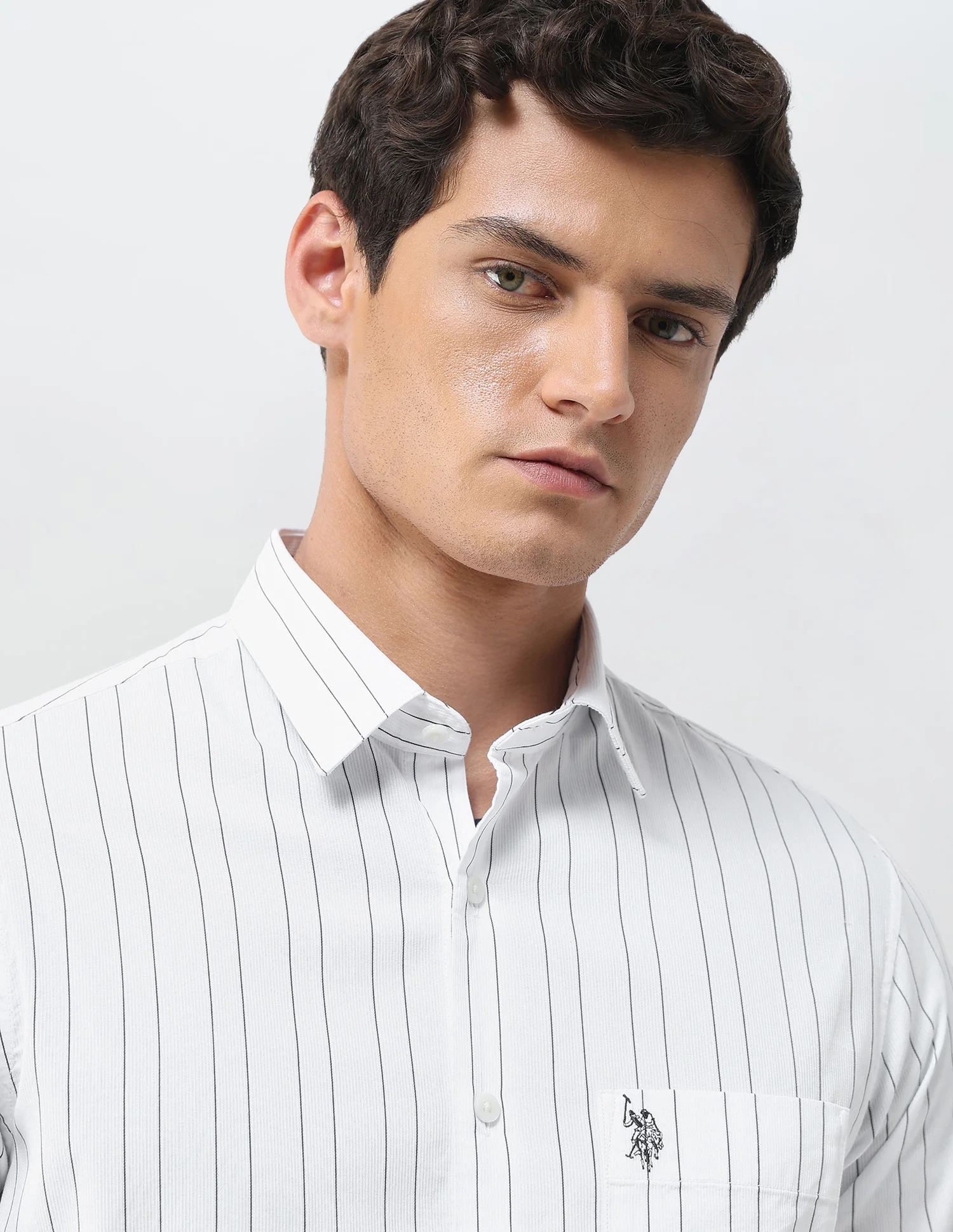Vertical Striped Regular Fit Shirt - Image 7