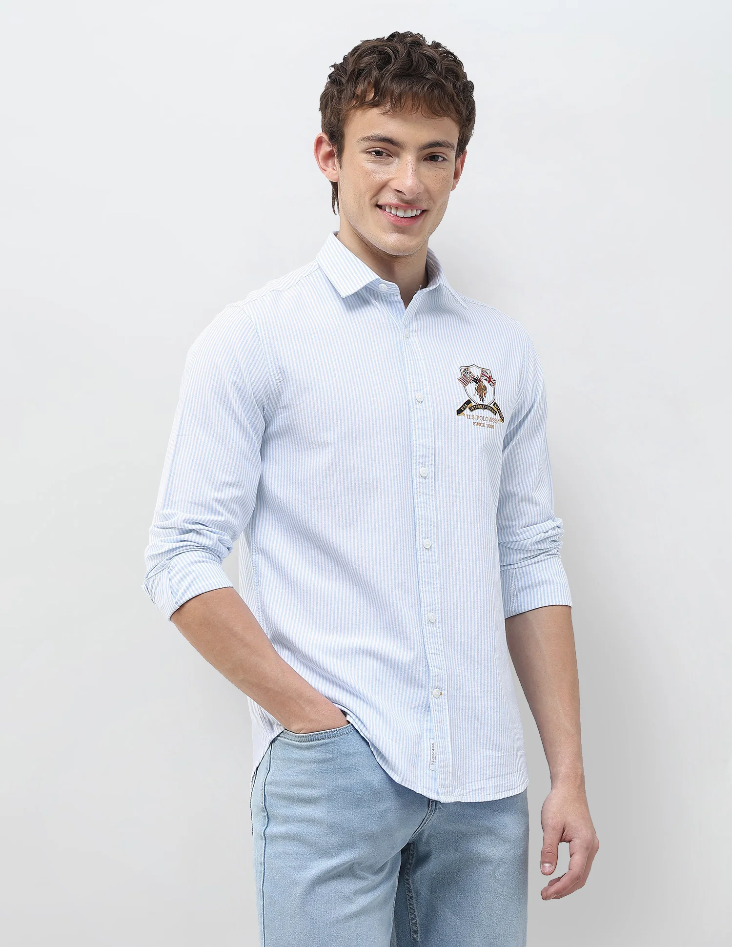 Vertical Striped Regular Fit Shirt - Image 4