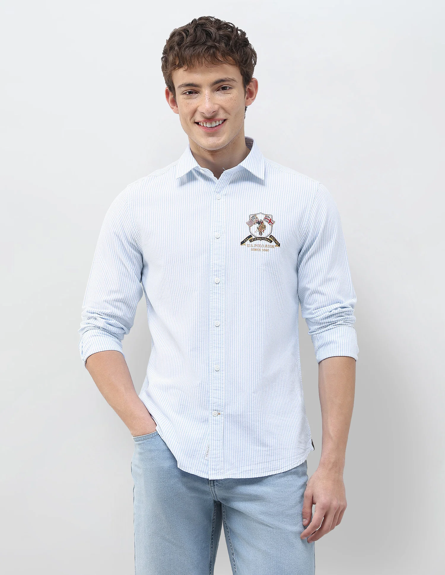 Vertical Striped Regular Fit Shirt - Image 6
