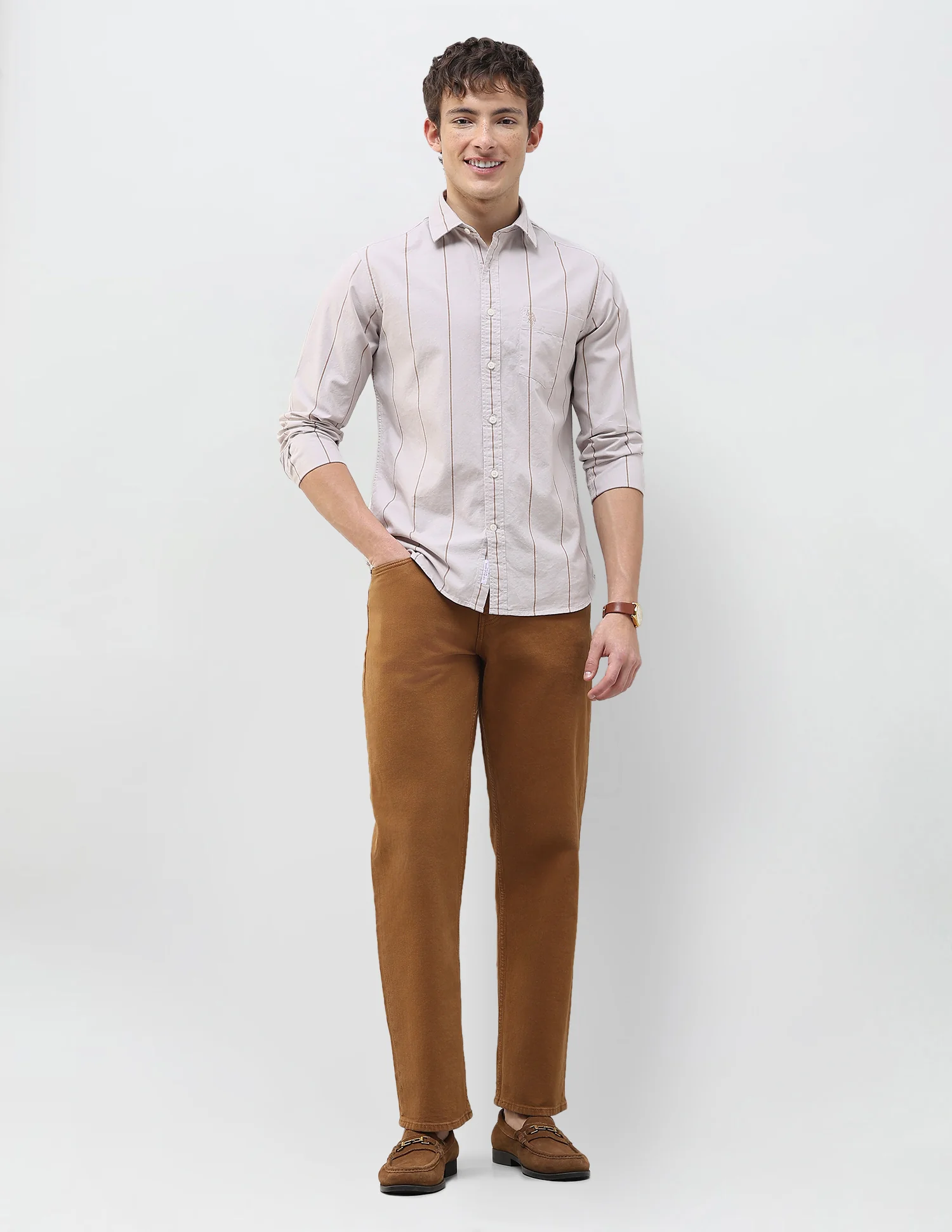 Vertical Striped Regular Fit Shirt - Image 3