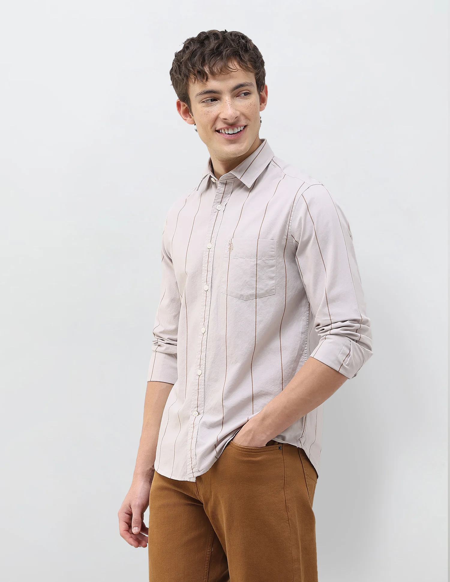 Vertical Striped Regular Fit Shirt - Image 4