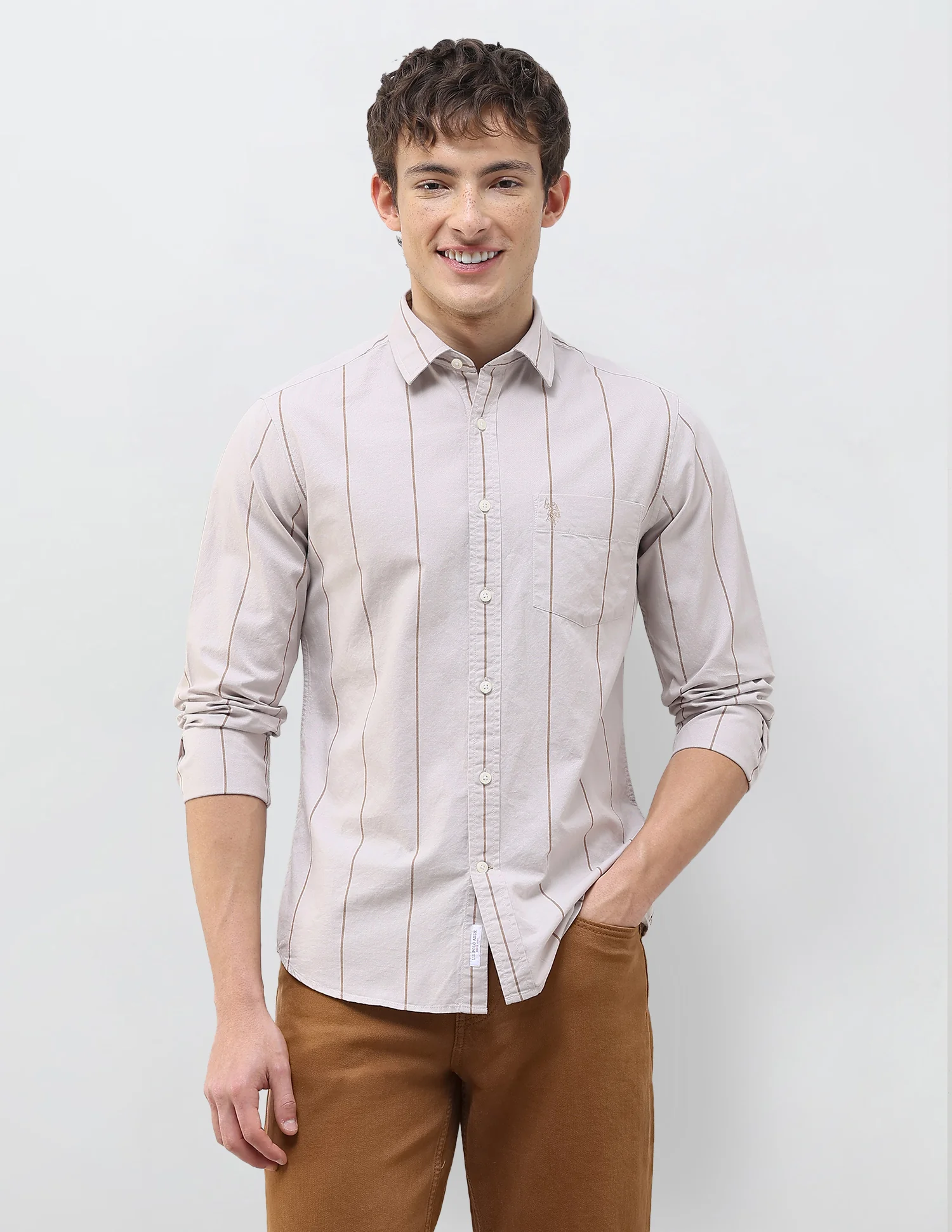 Vertical Striped Regular Fit Shirt - Image 6