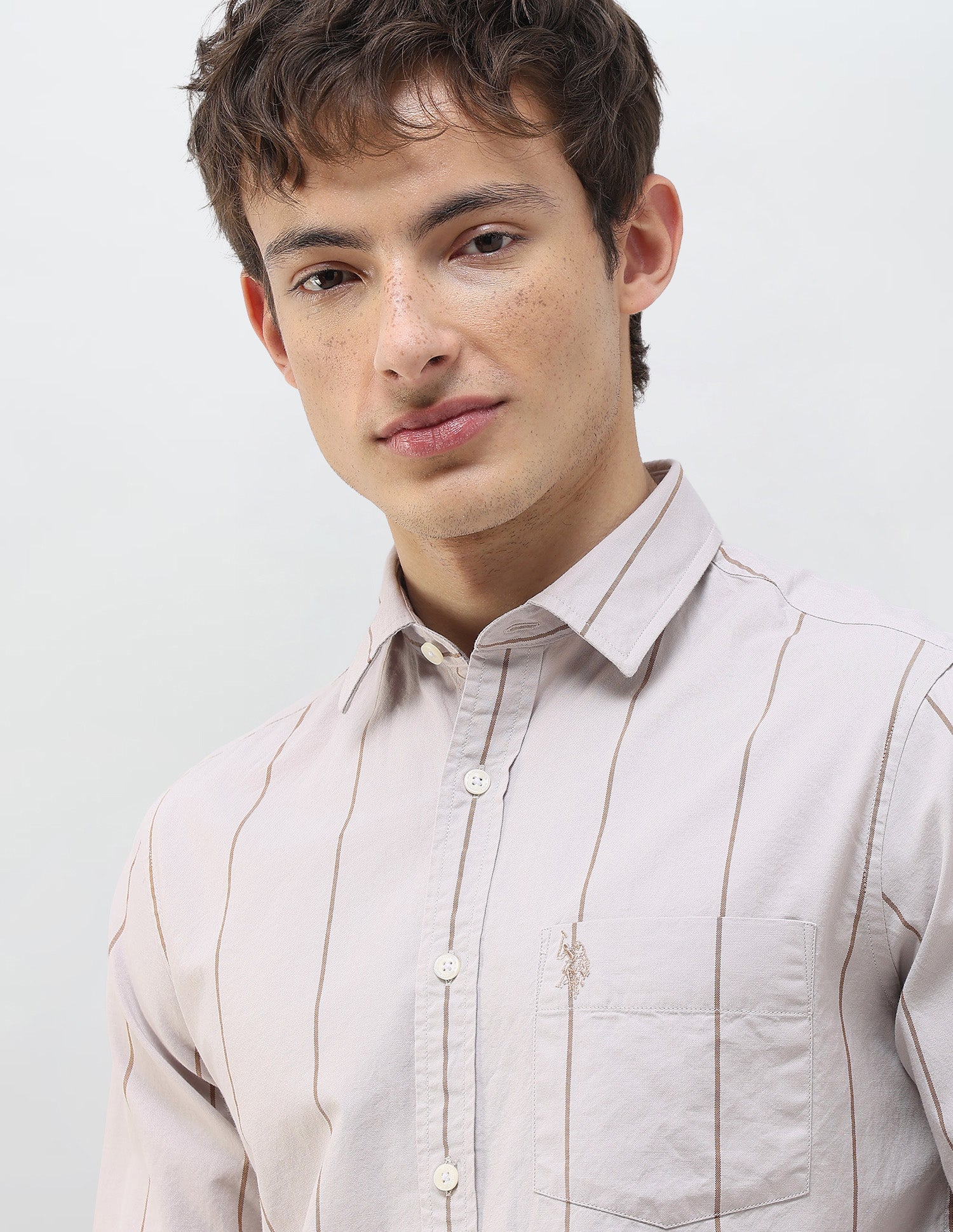 Vertical Striped Regular Fit Shirt - Image 7