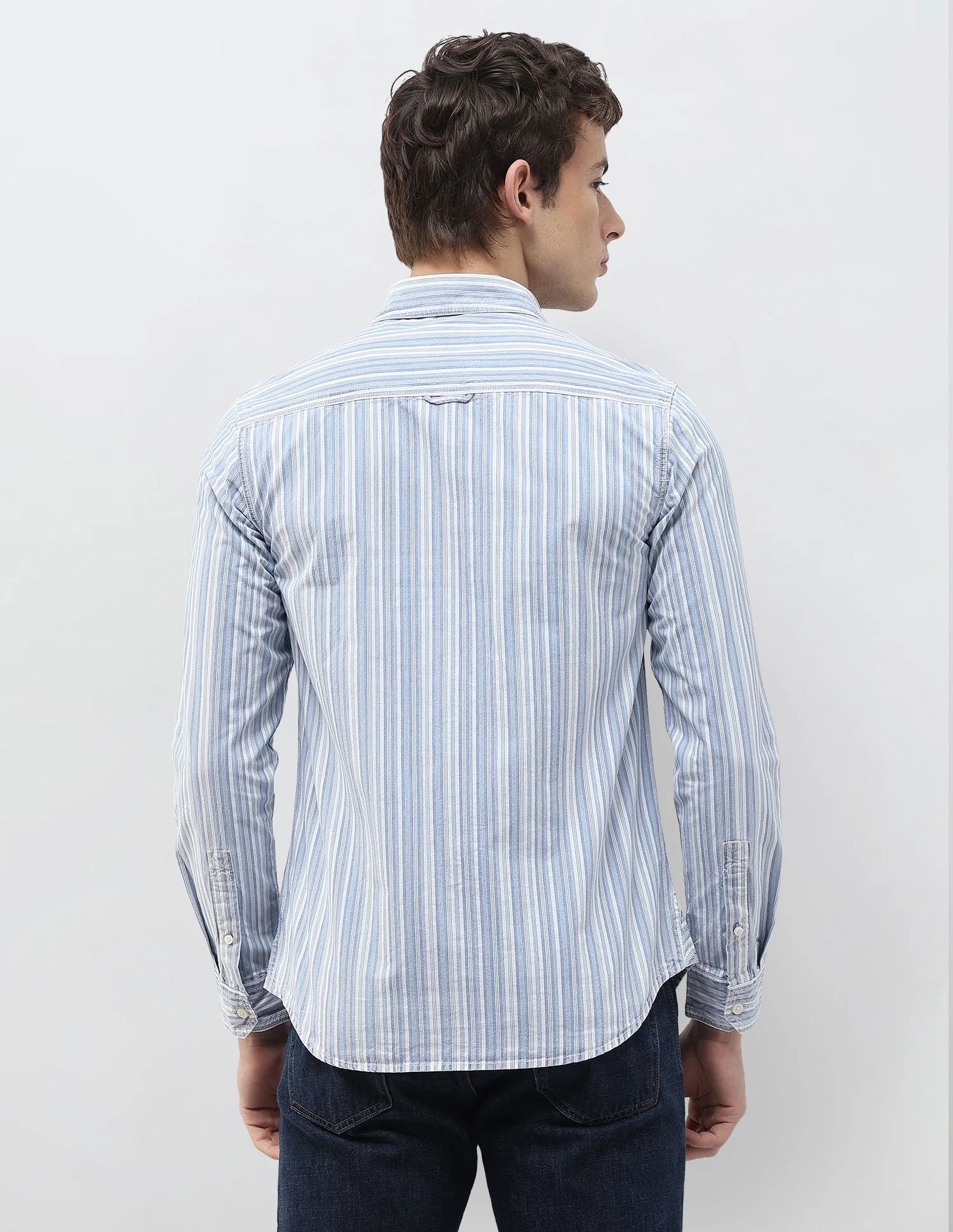 Vertical Striped Regular Fit Shirt - Image 5