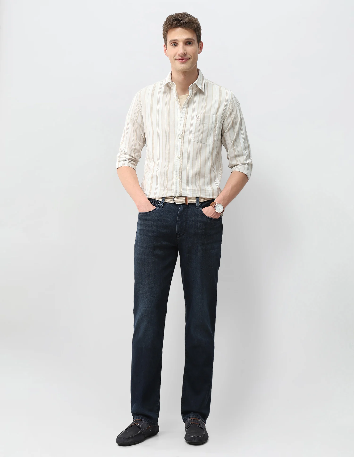 Vertical Striped Regular Fit Shirt - Image 3