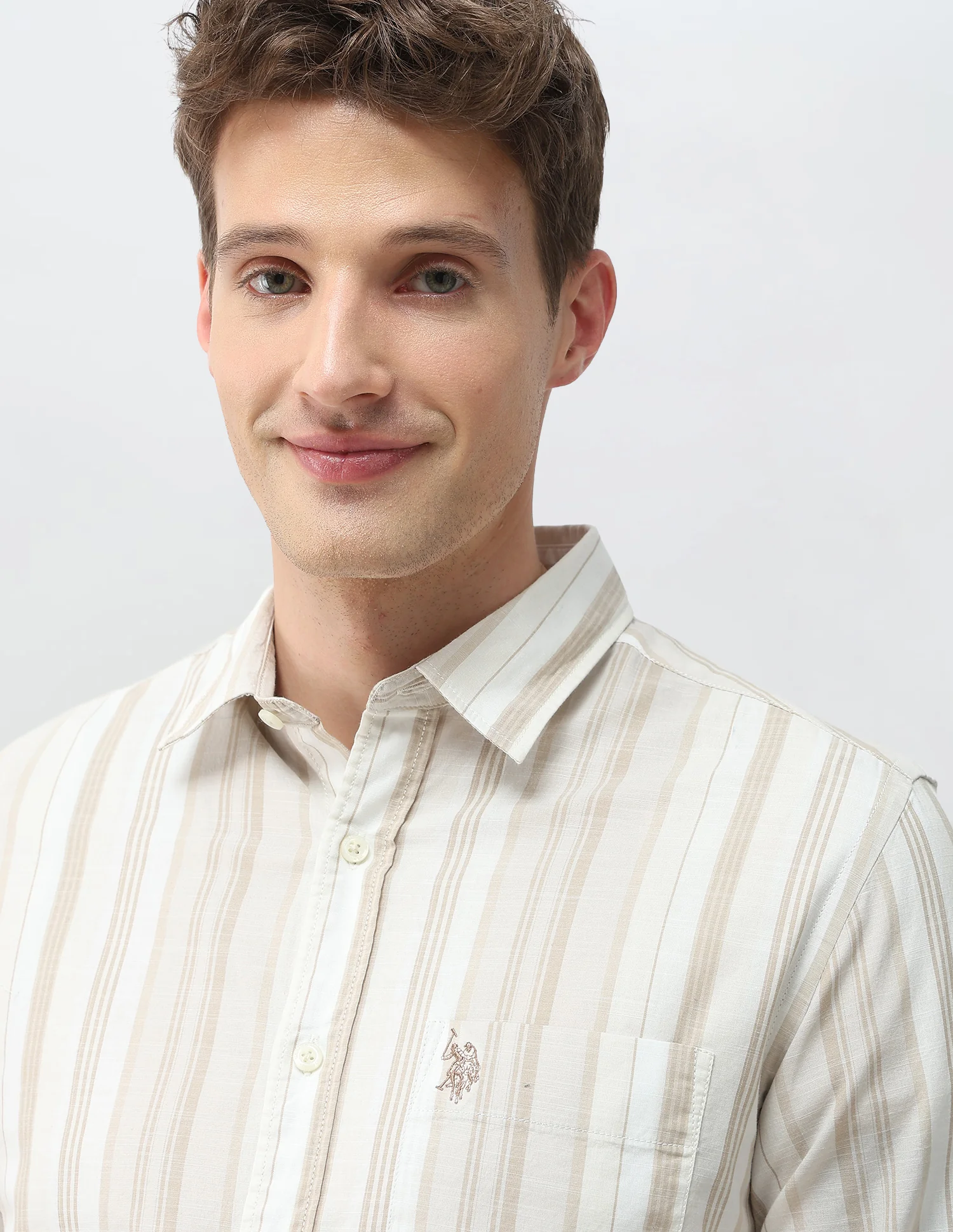 Vertical Striped Regular Fit Shirt - Image 7