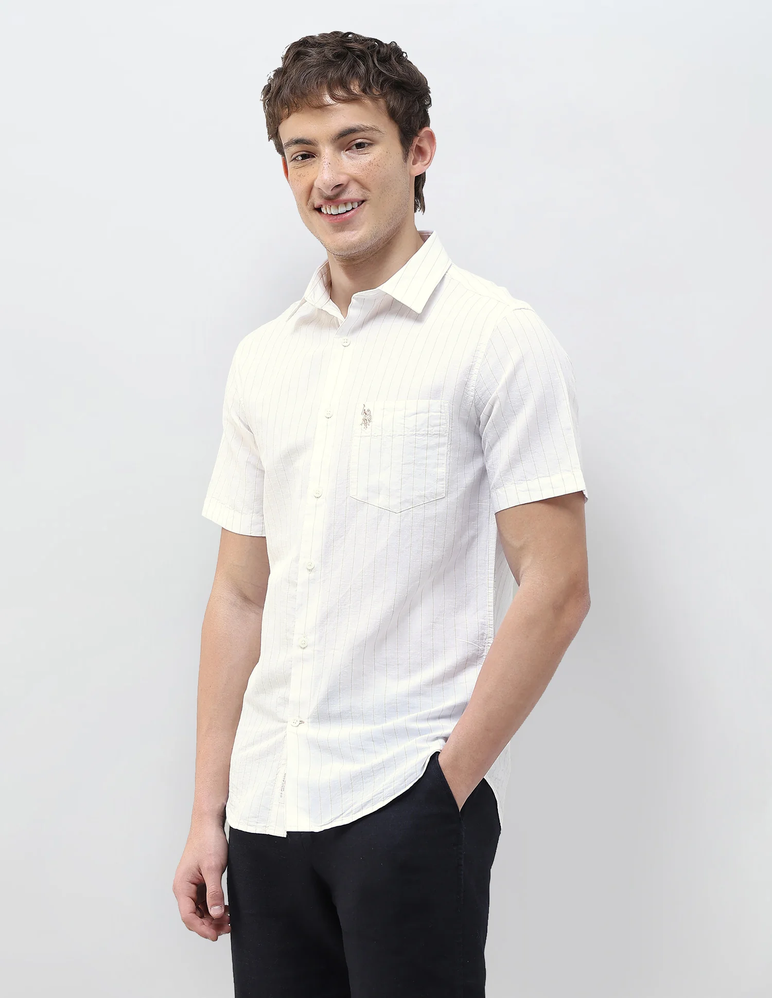 Vertical Striped Regular Fit Shirt - Image 4