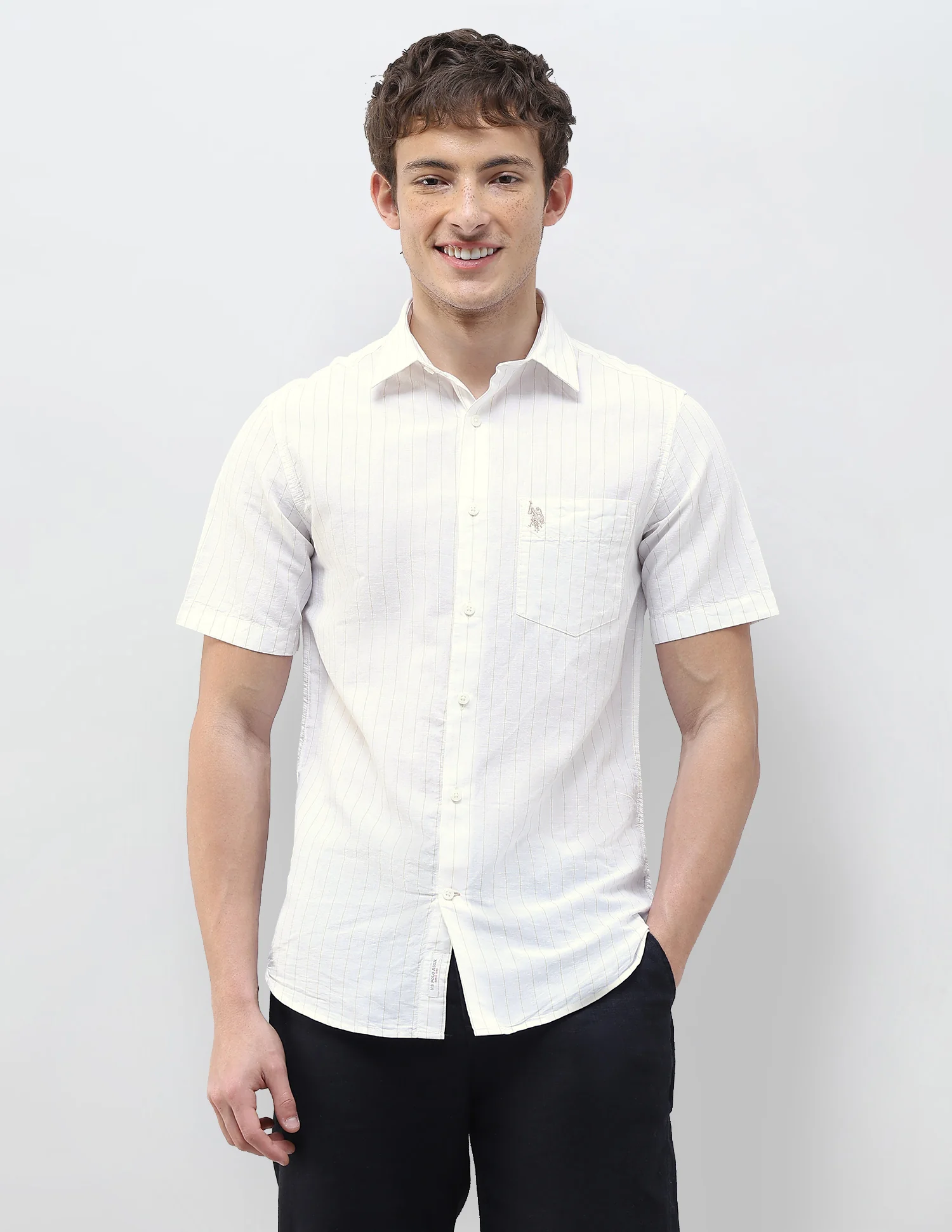 Vertical Striped Regular Fit Shirt - Image 6