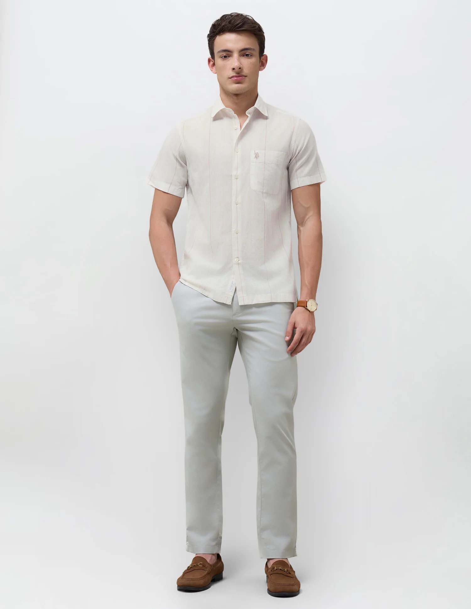 Vertical Striped Regular Fit Shirt - Image 3