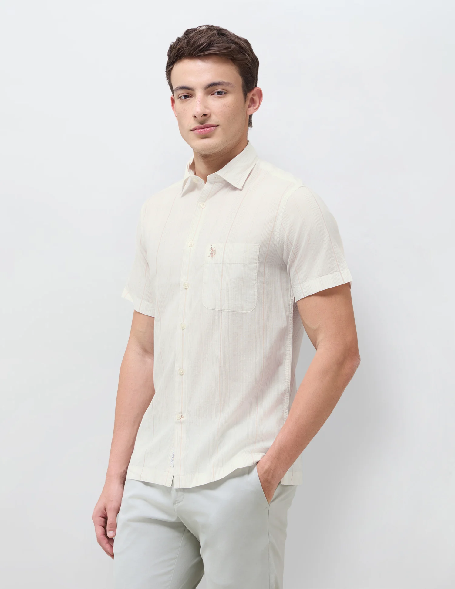 Vertical Striped Regular Fit Shirt - Image 4