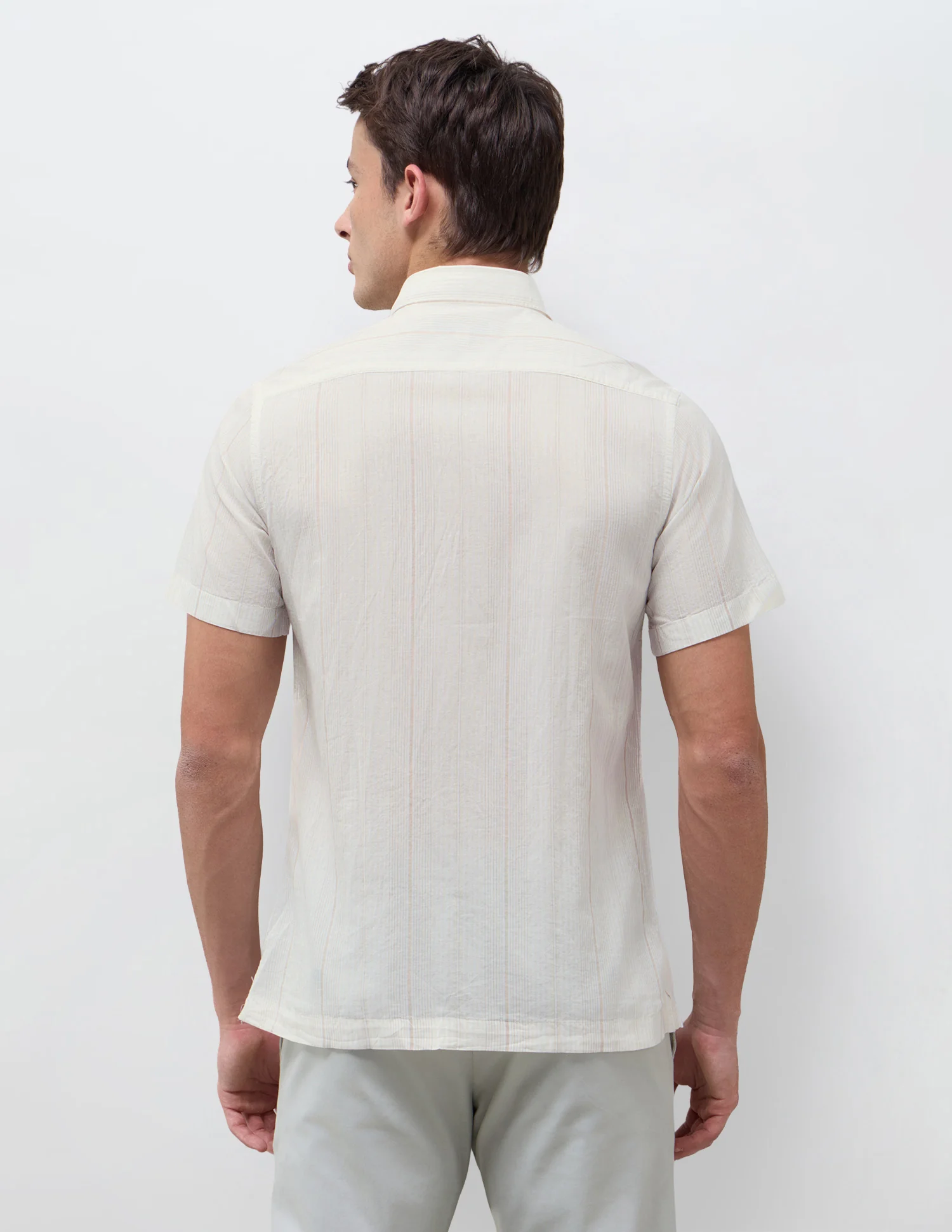Vertical Striped Regular Fit Shirt - Image 5